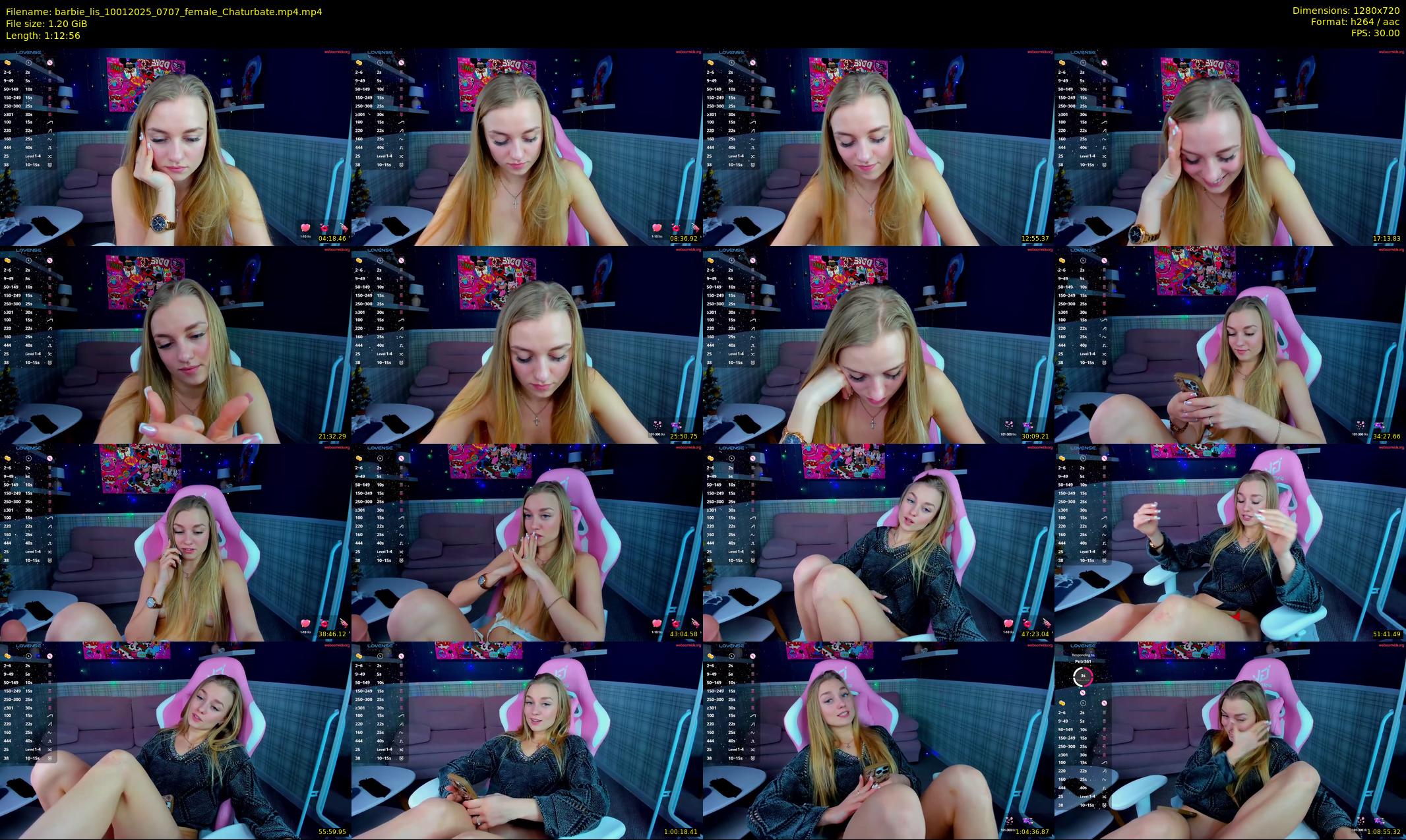 barbie_lis — 73 minute Chaturbate female cam show recording, 720p, Jan 10, 2025