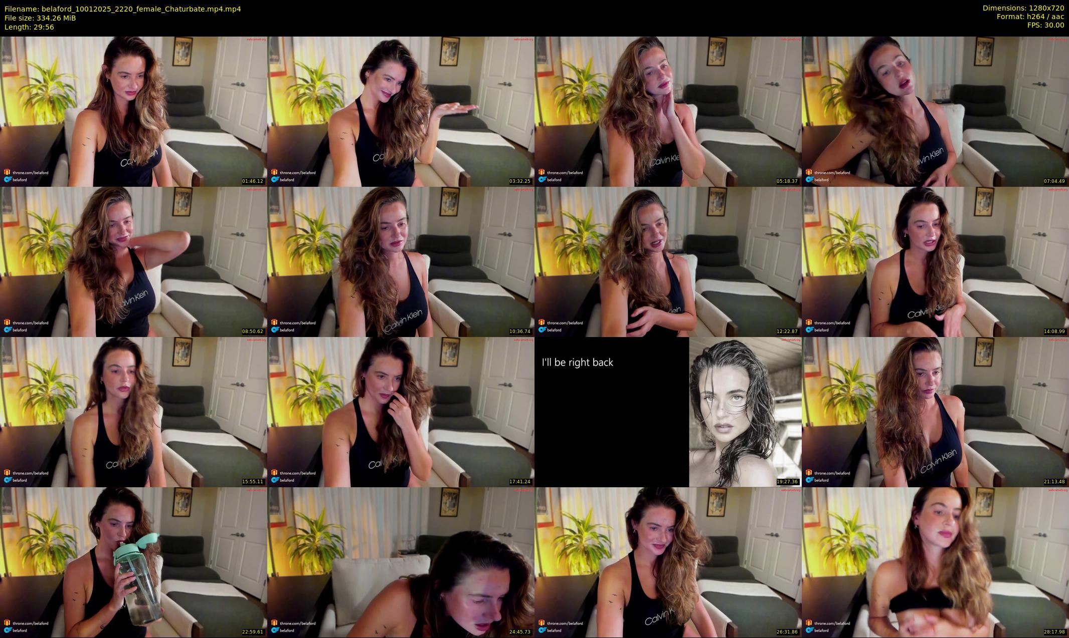 belaford — 30 minute Chaturbate female cam show recording, 720p, Jan 10, 2025