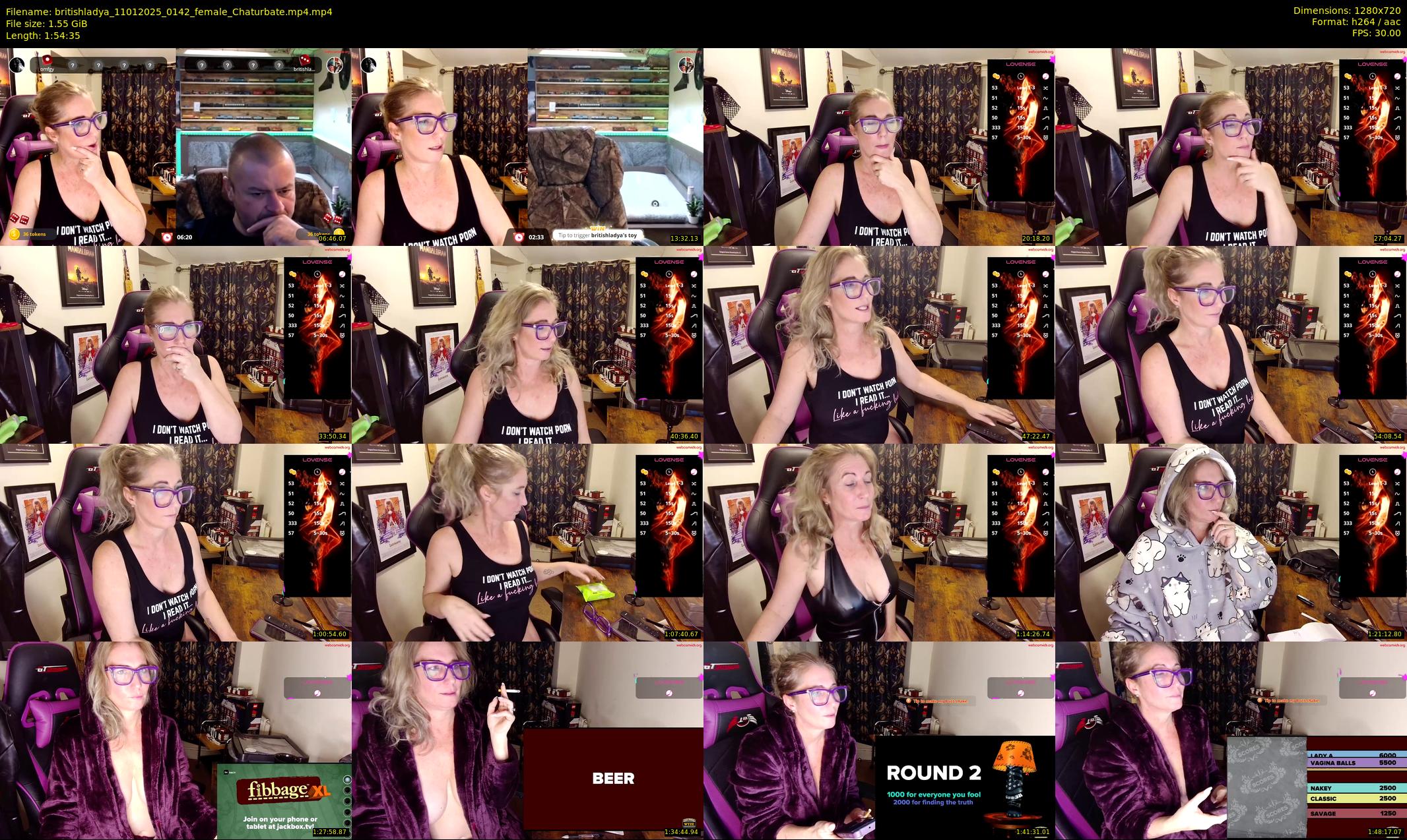 britishladya — 115 minute Chaturbate female cam show recording, 720p, Jan 11, 2025