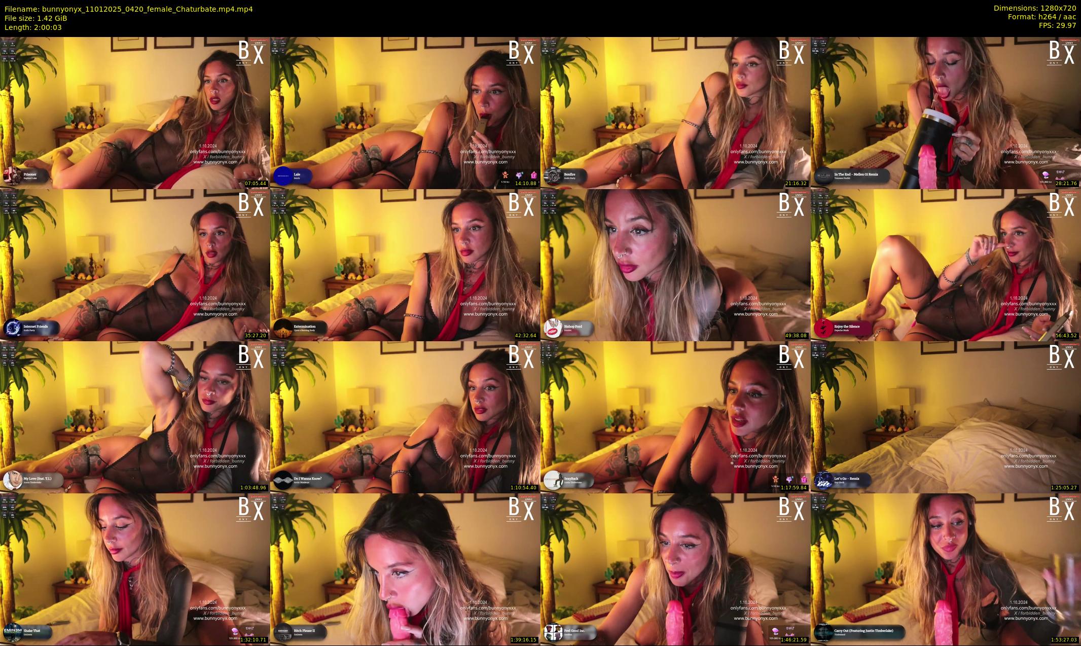 bunnyonyx — 121 minute Chaturbate female cam show recording, 720p, Jan 11, 2025