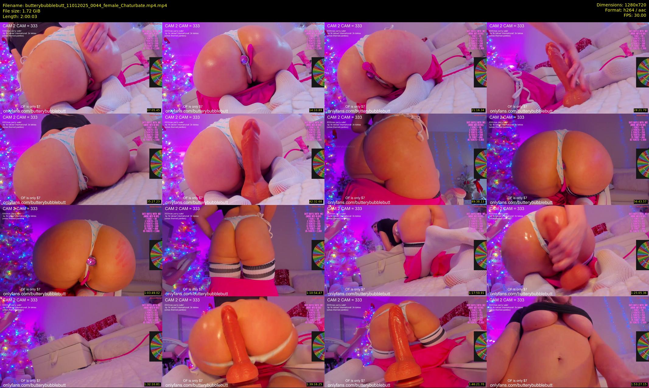 butterybubblebutt — 121 minute Chaturbate couple cam show recording, 720p, Jan 11, 2025