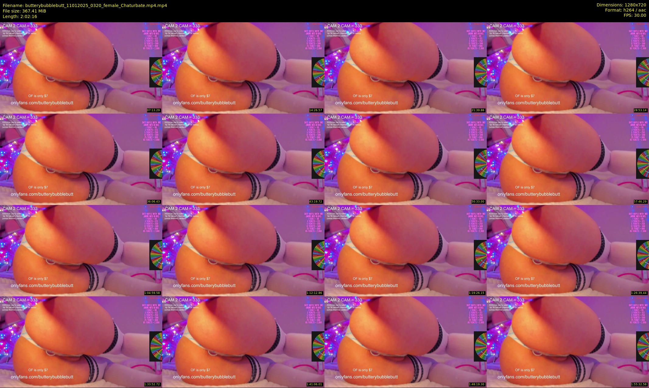 butterybubblebutt — 123 minute Chaturbate couple cam show recording, 720p, Jan 11, 2025