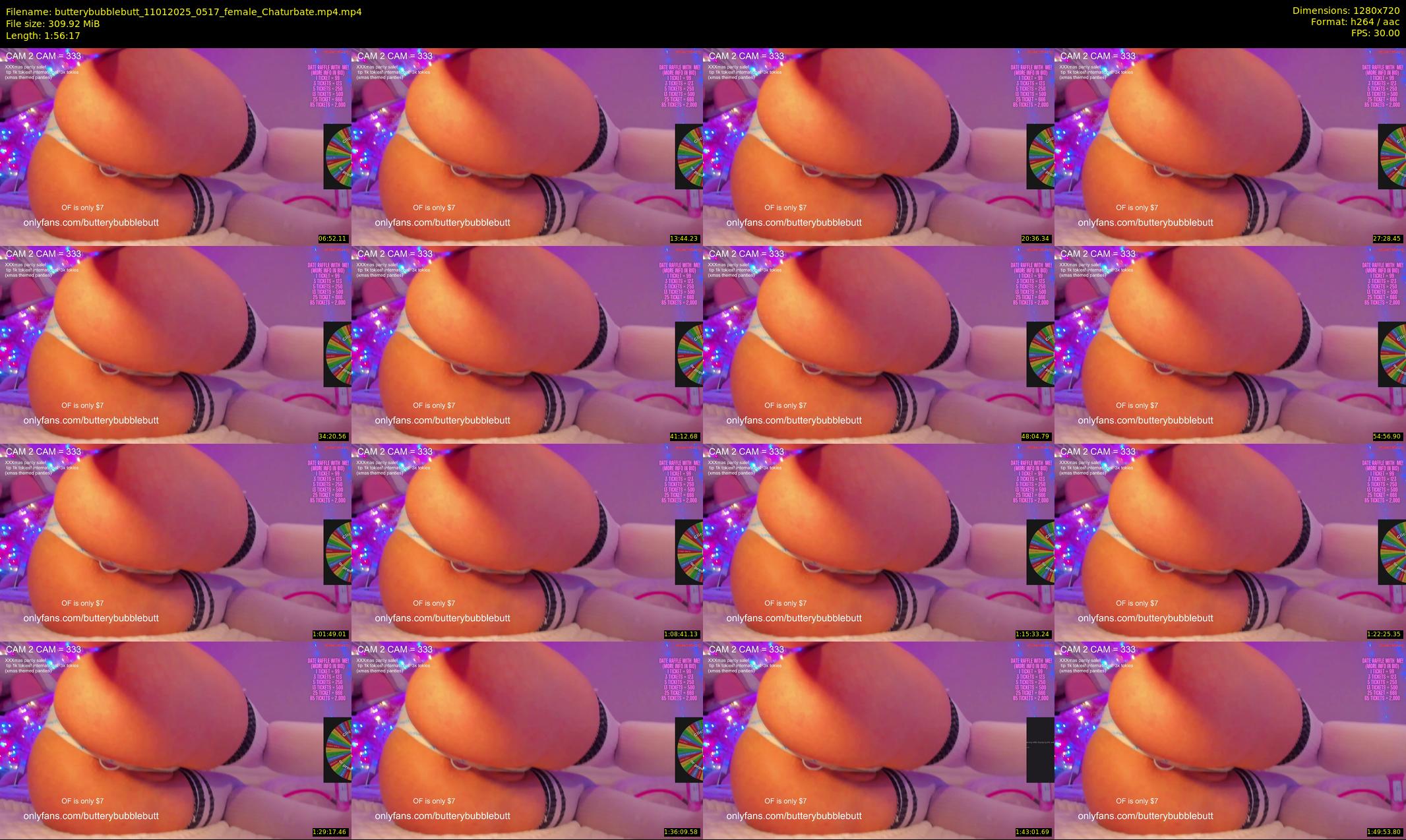 butterybubblebutt — 117 minute Chaturbate couple cam show recording, 720p, Jan 11, 2025