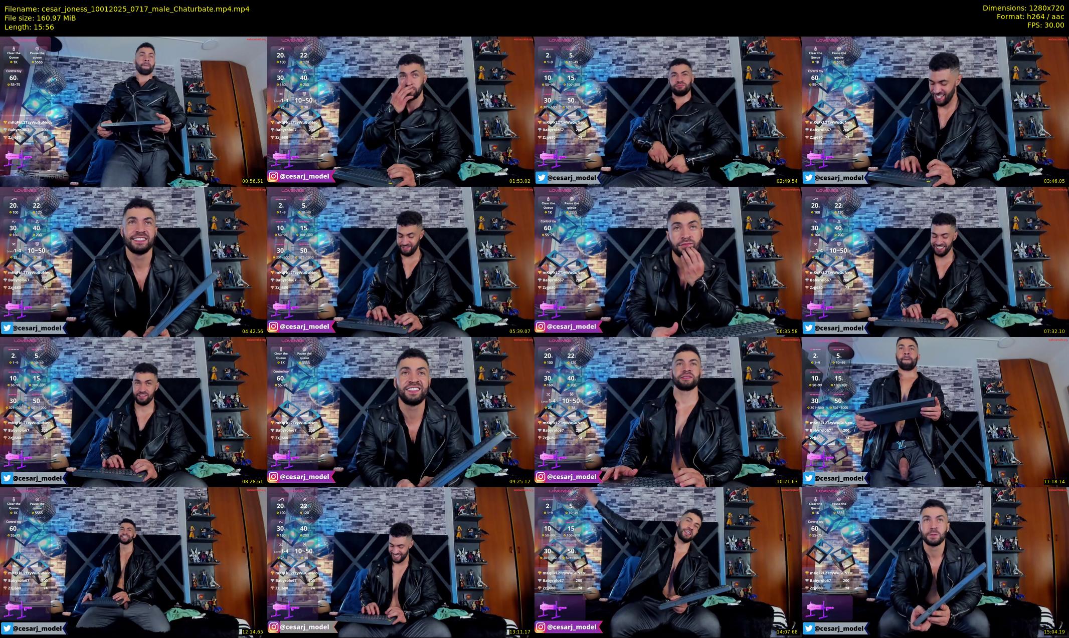 cesar_joness — 16 minute Chaturbate male cam show recording, 720p, Jan 10, 2025