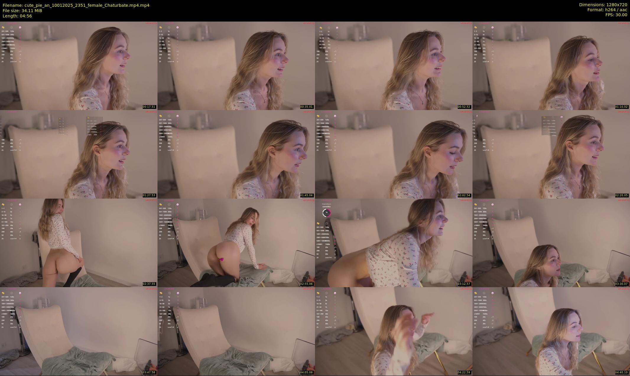 cute_pie_an — 5 minute Chaturbate female cam show recording, 720p, Jan 10, 2025