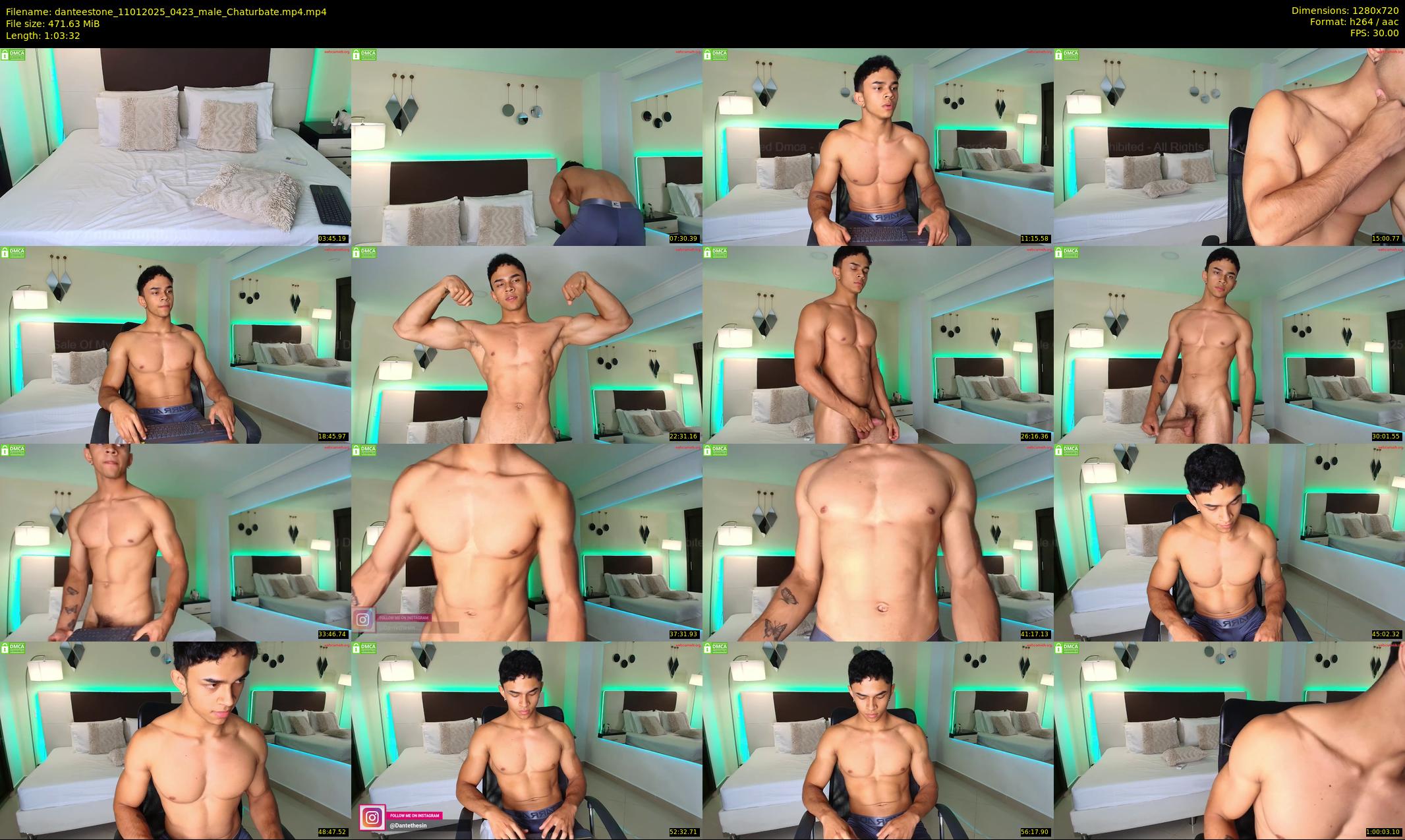 danteestone — 64 minute Chaturbate male cam show recording, 720p, Jan 11, 2025