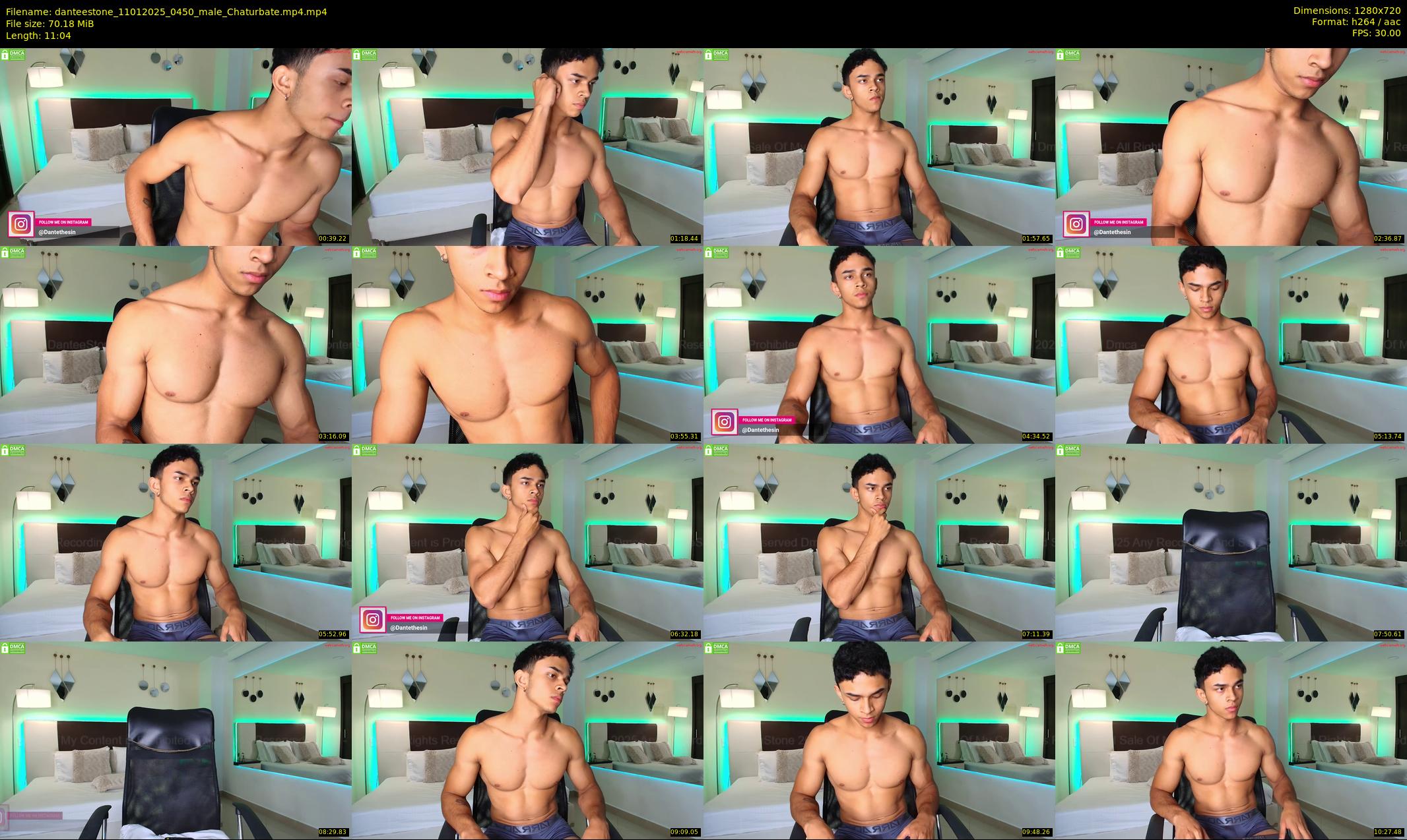 danteestone — 12 minute Chaturbate male cam show recording, 720p, Jan 11, 2025