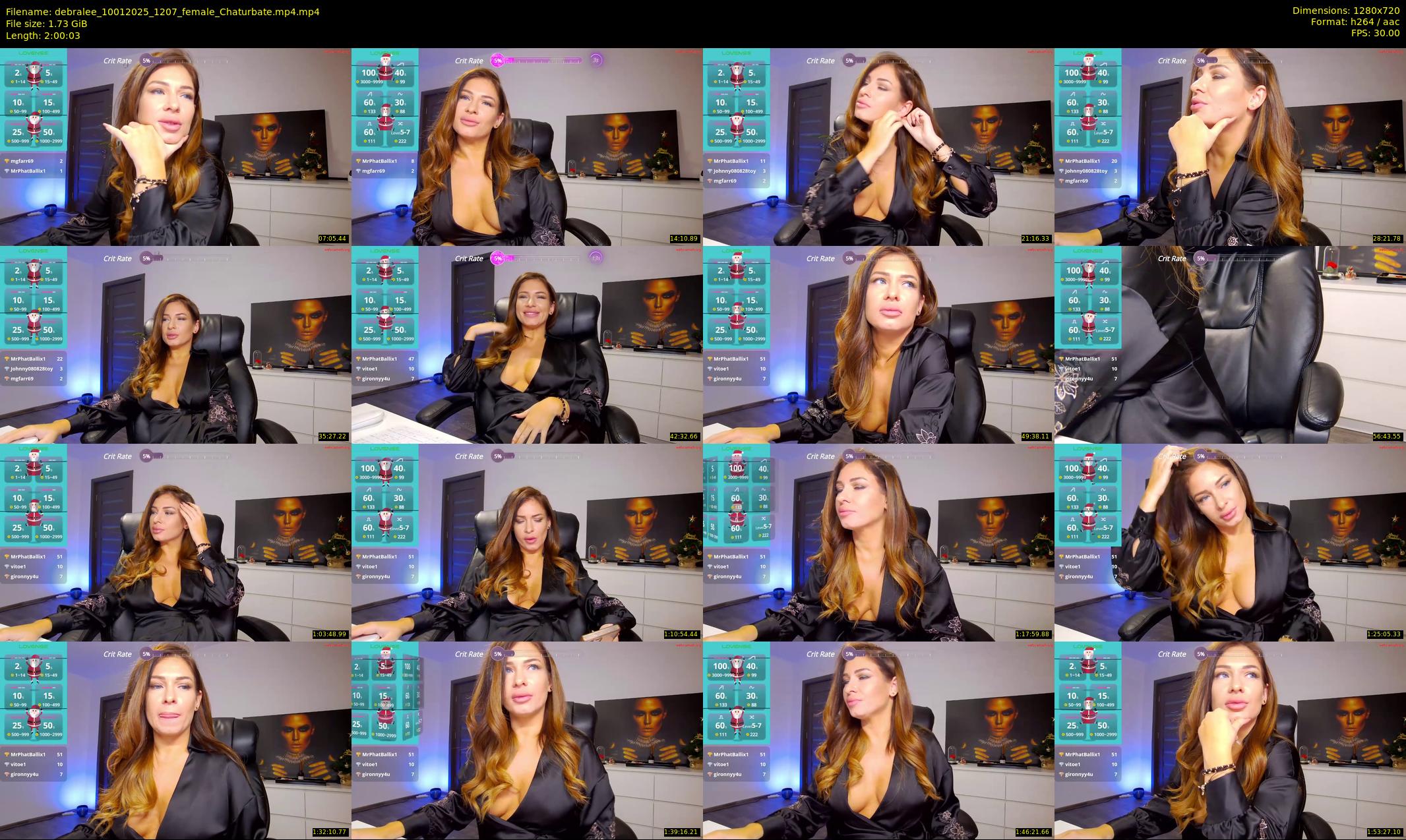 debralee — 121 minute Chaturbate female cam show recording, 720p, Jan 10, 2025