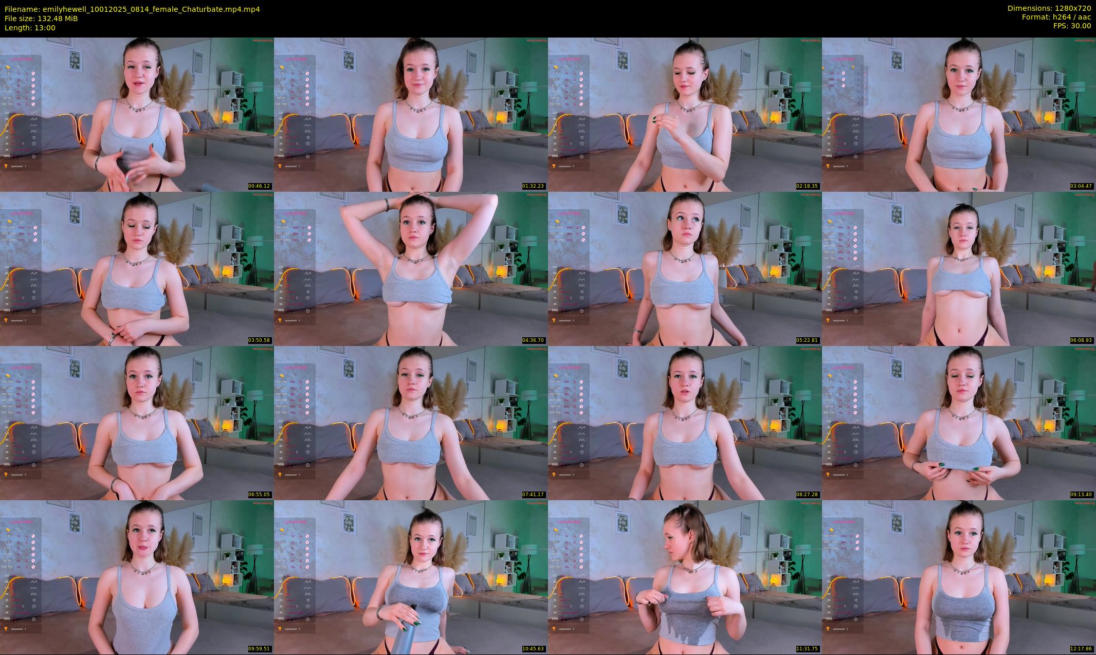 emilyhewell — 13 minute Chaturbate female cam show recording, 720p, Jan 10, 2025