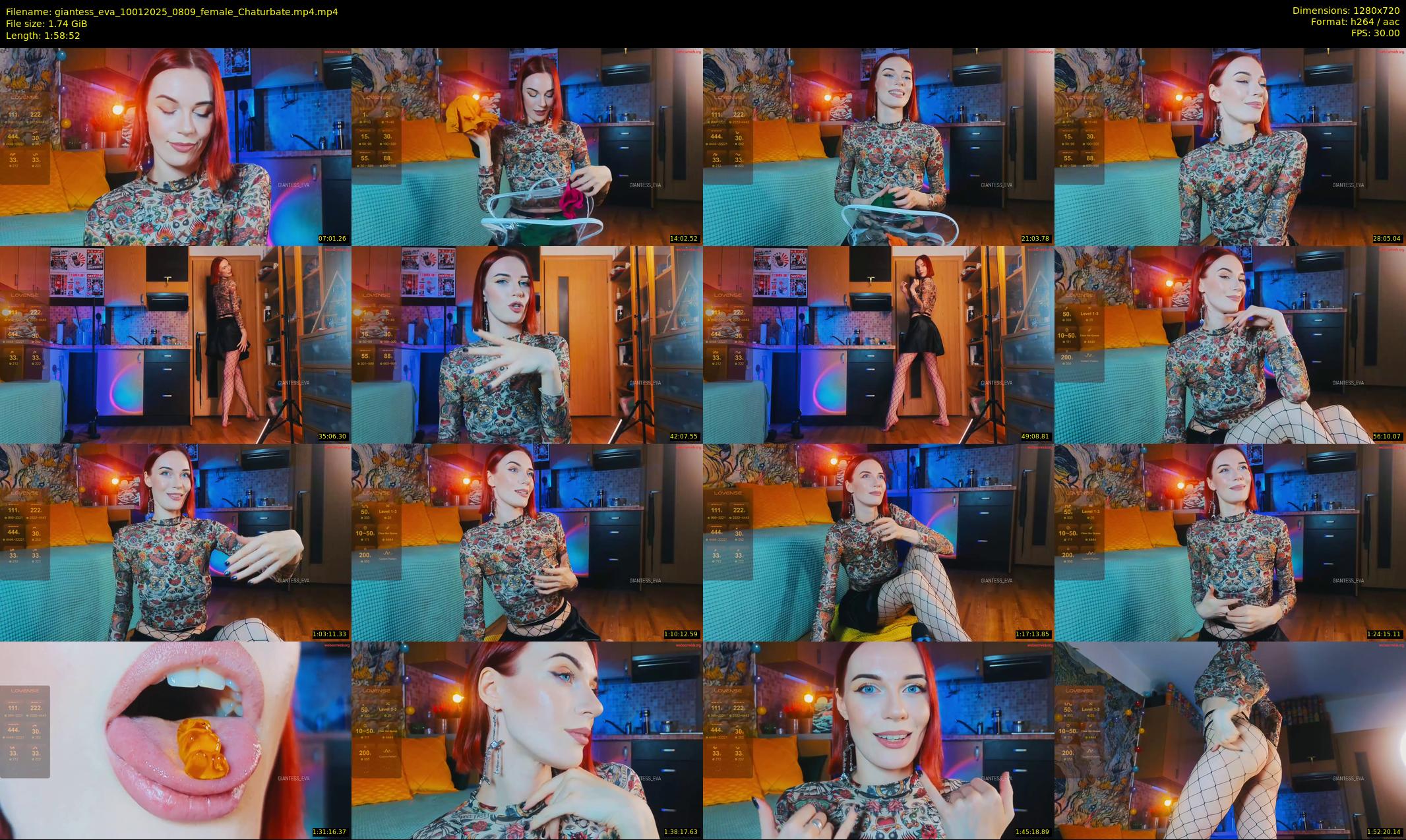 giantess_eva — 119 minute Chaturbate female cam show recording, 720p, Jan 10, 2025