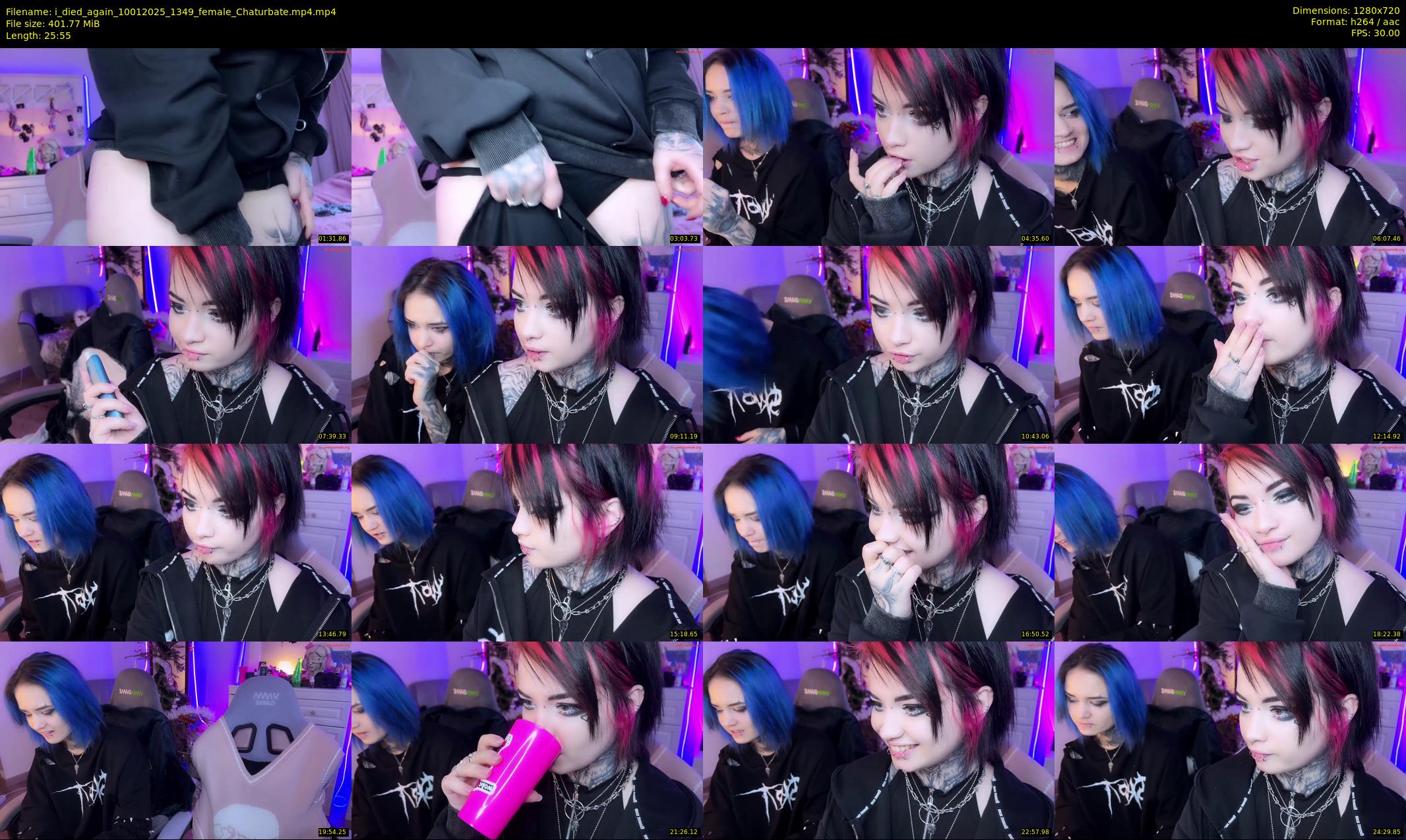 i_died_again — 26 minute Chaturbate female cam show recording, 720p, Jan 10, 2025