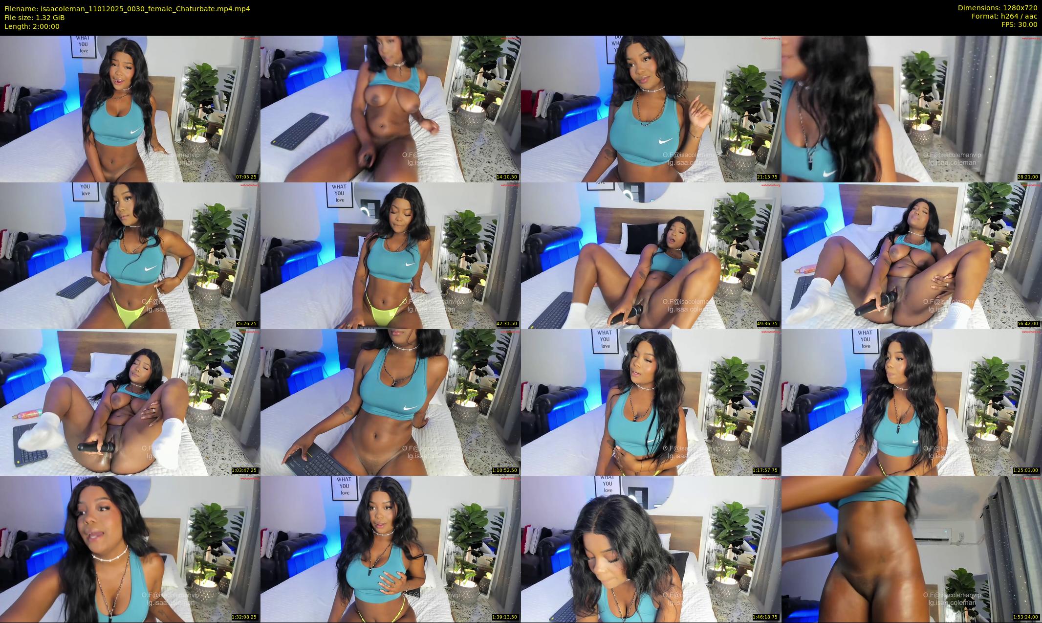 isaacoleman — 120 minute Chaturbate female cam show recording, 720p, Jan 11, 2025