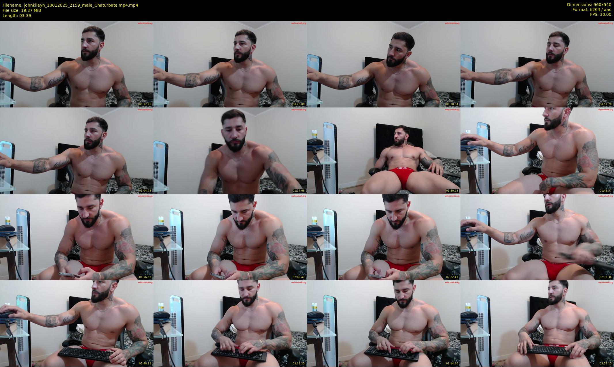 johnklleyn — 4 minute Chaturbate male cam show recording, 480p, Jan 10, 2025
