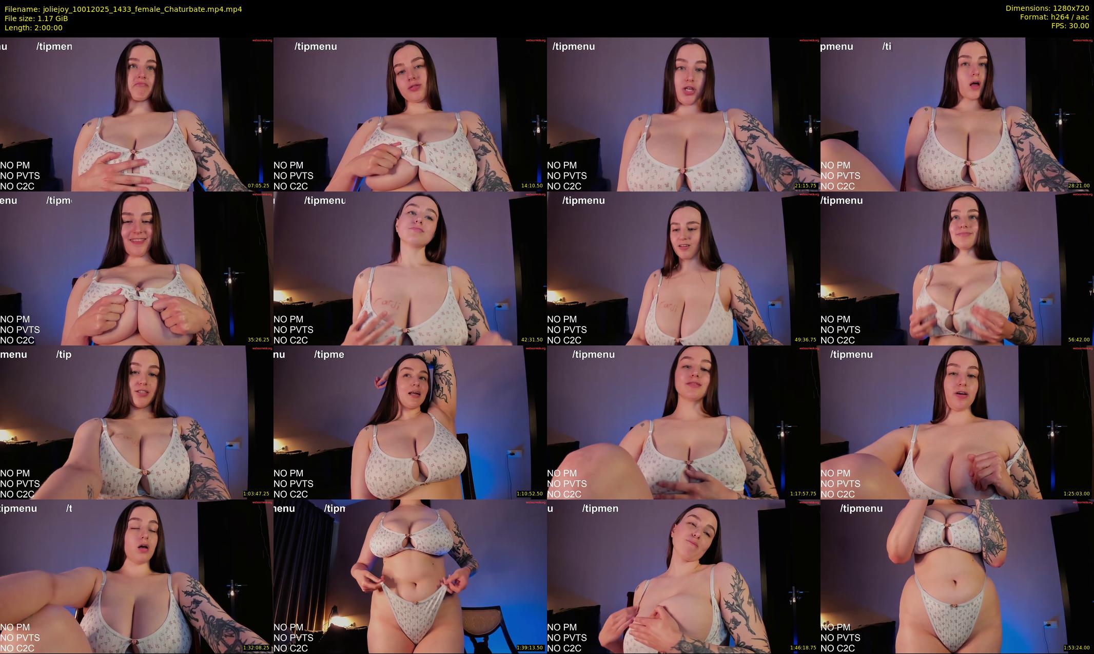 joliejoy — 120 minute Chaturbate female cam show recording, 720p, Jan 10, 2025