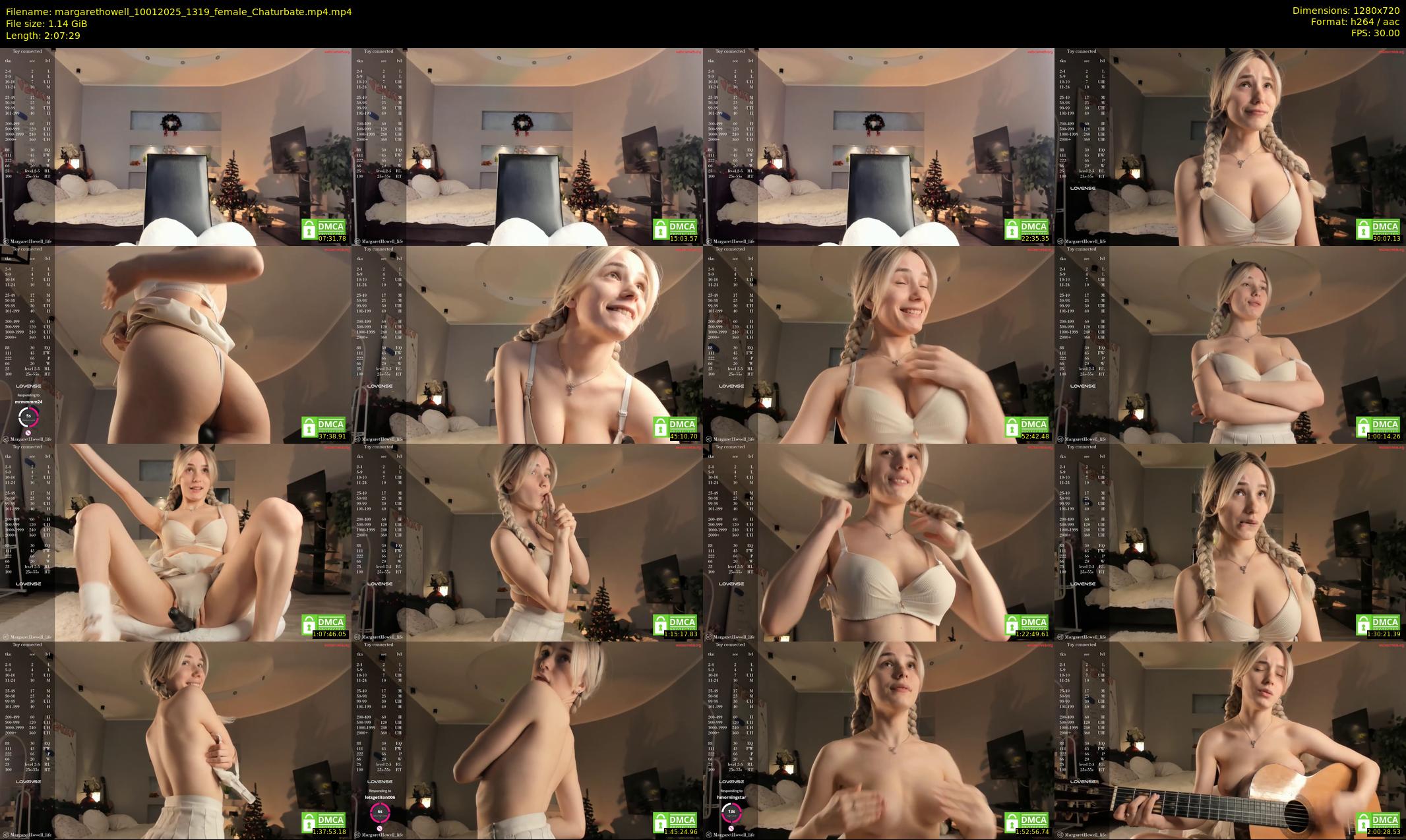 margarethowell — 128 minute Chaturbate female cam show recording, 720p, Jan 10, 2025