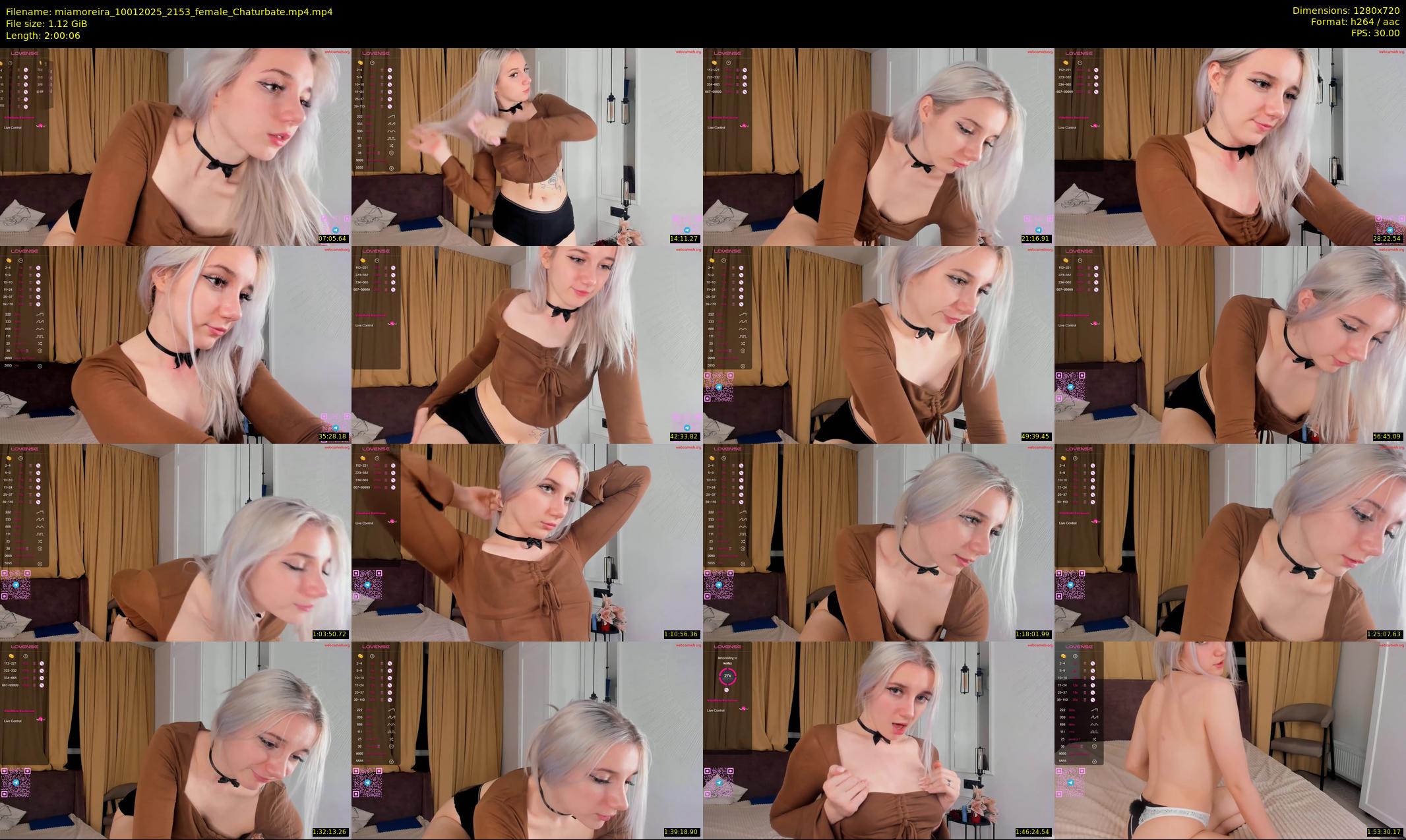 miamoreira — 121 minute Chaturbate female cam show recording, 720p, Jan 10, 2025