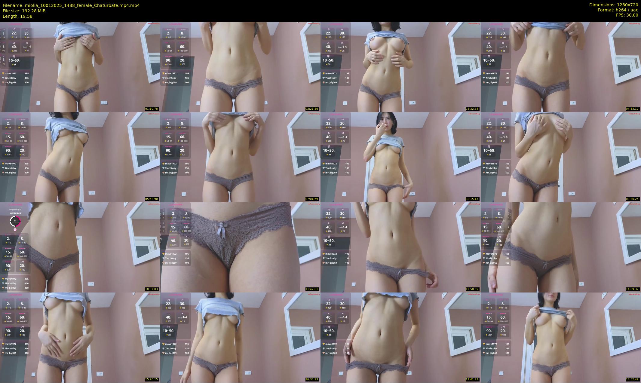 miolia — 20 minute Chaturbate female cam show recording, 720p, Jan 10, 2025
