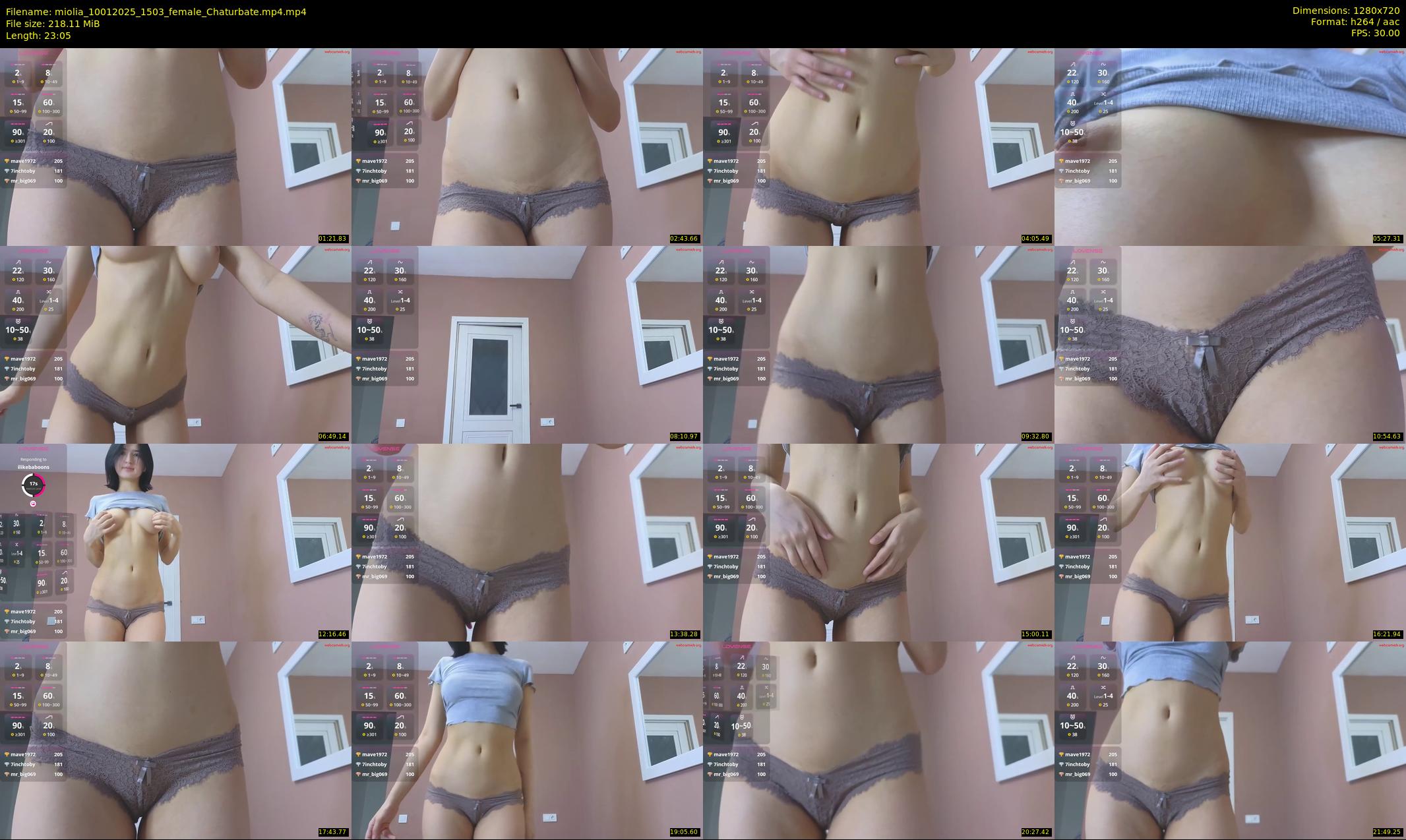 miolia — 24 minute Chaturbate female cam show recording, 720p, Jan 10, 2025