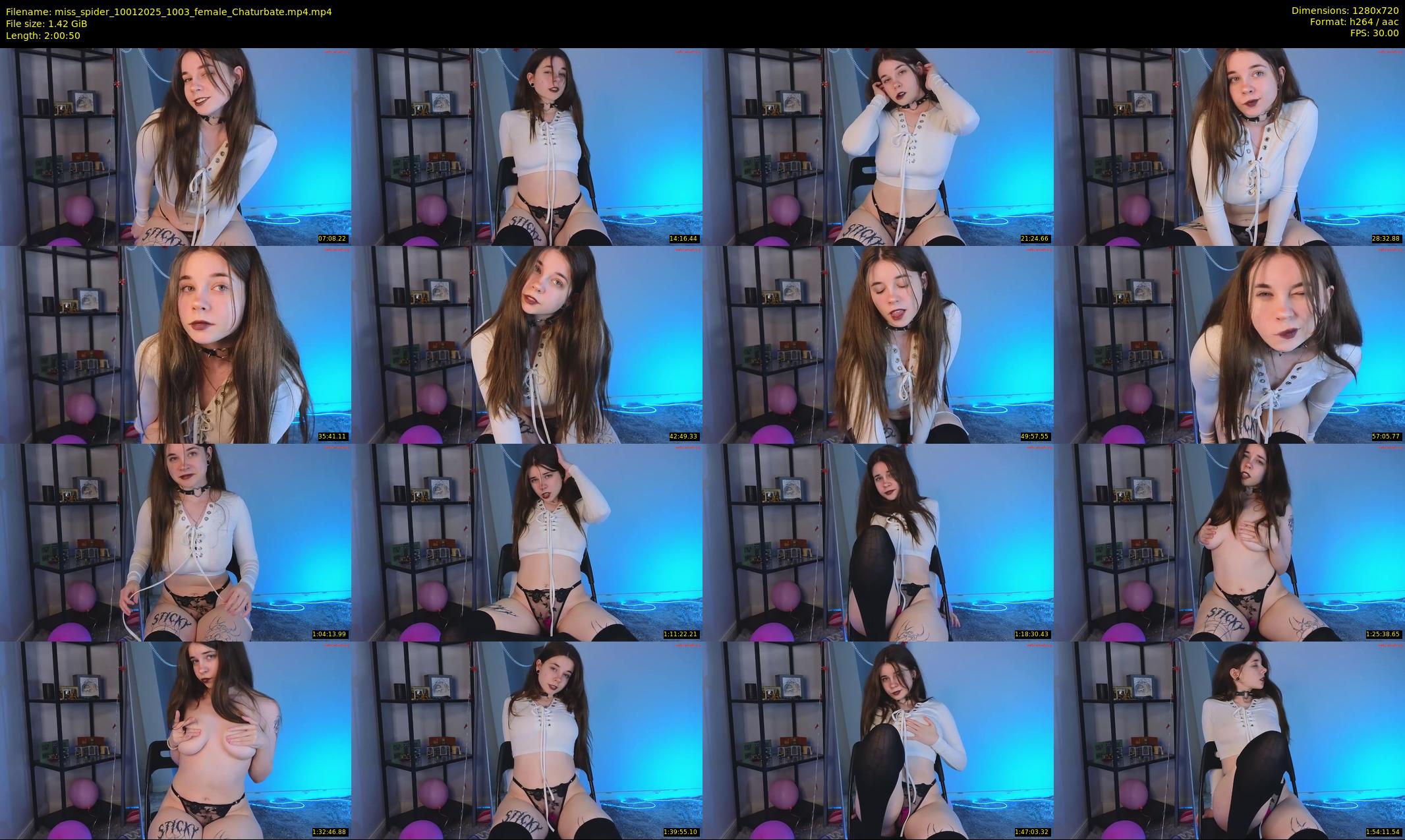 miss_spider — 121 minute Chaturbate female cam show recording, 720p, Jan 10, 2025