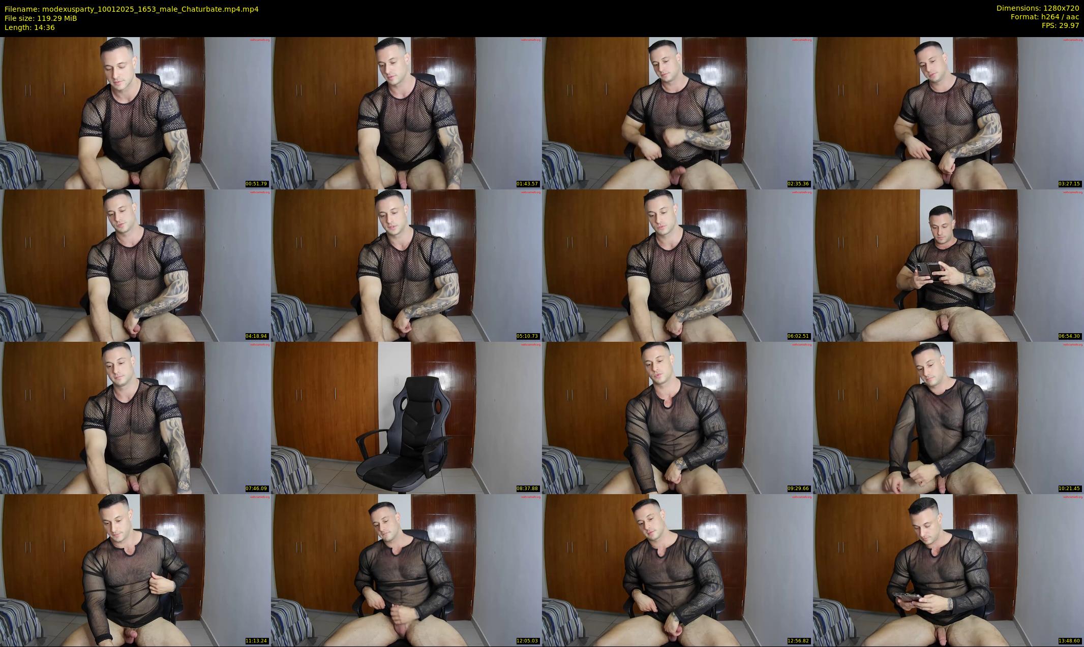modexusparty — 15 minute Chaturbate male cam show recording, 720p, Jan 10, 2025