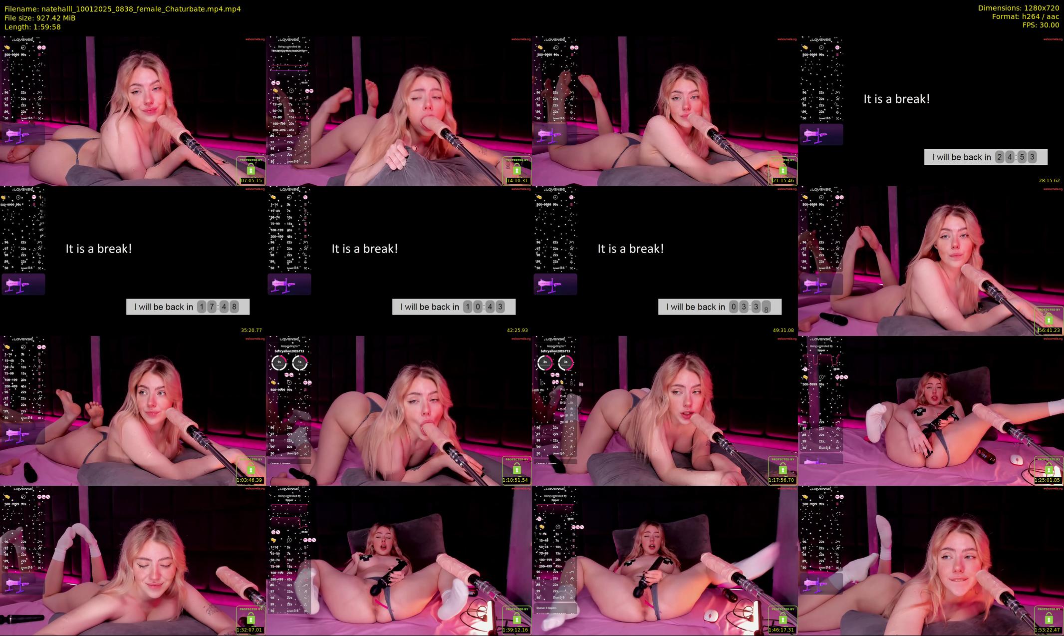natehalll — 120 minute Chaturbate female cam show recording, 720p, Jan 10, 2025