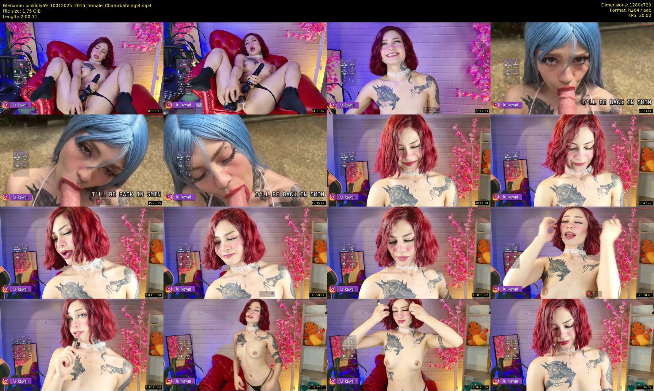 pinkloly69 — 121 minute Chaturbate female cam show recording, 720p, Jan 10, 2025