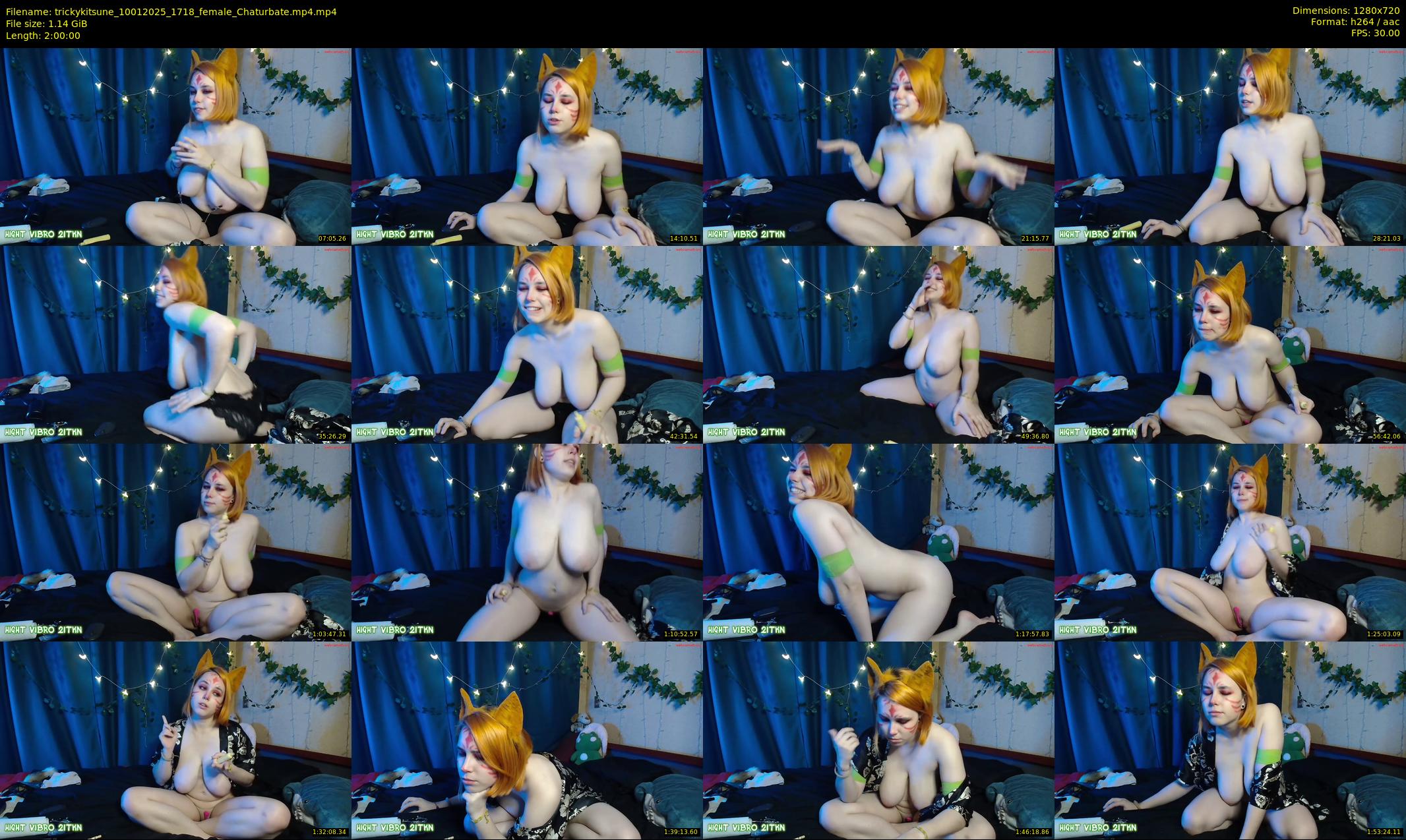 trickykitsune — 120 minute Chaturbate female cam show recording, 720p, Jan 10, 2025