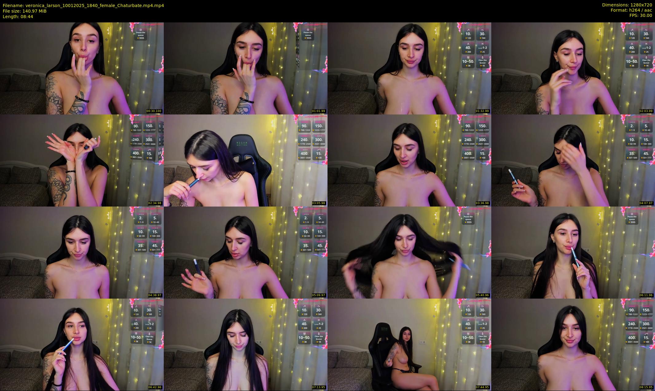 veronica_larson — 9 minute Chaturbate female cam show recording, 720p, Jan 10, 2025