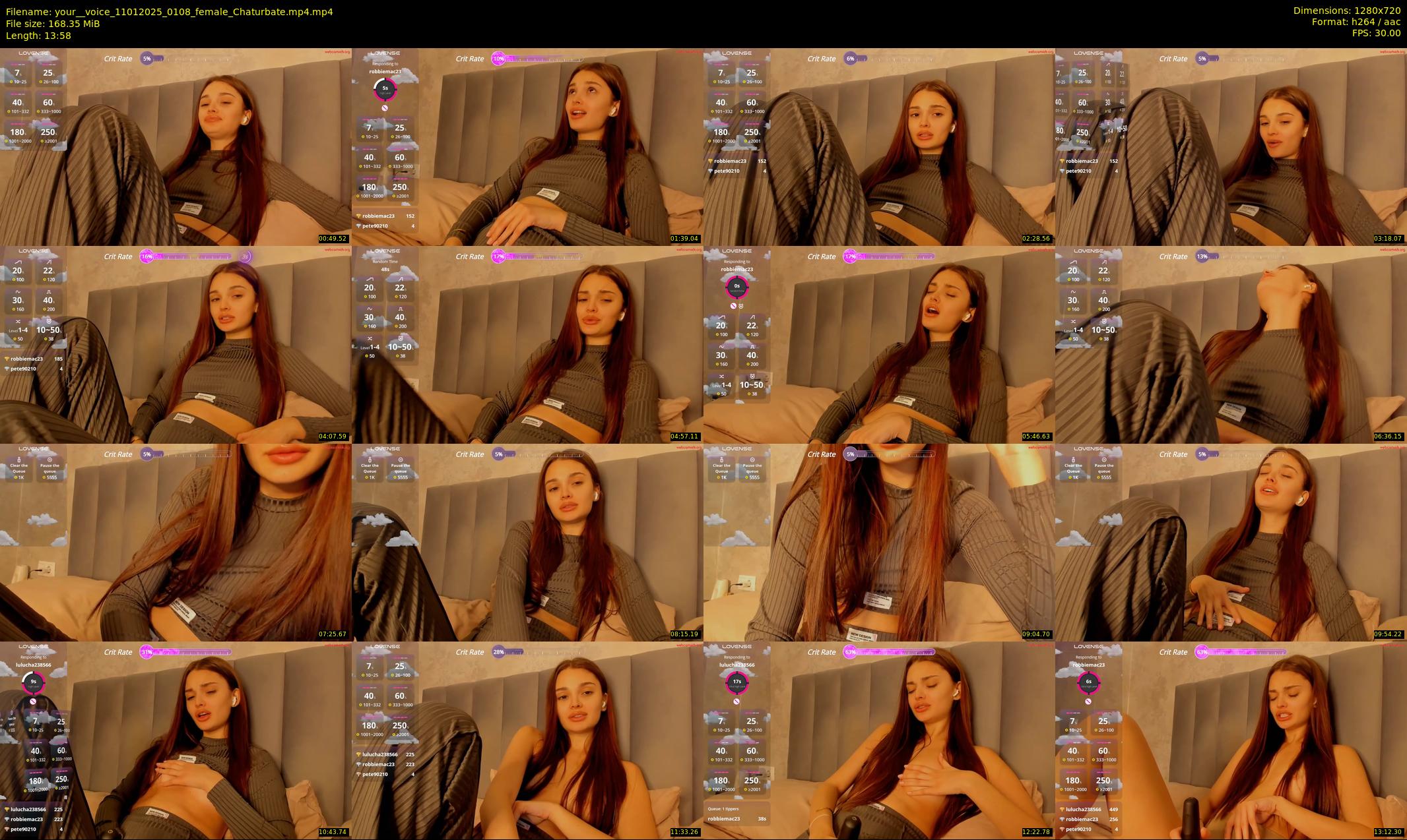your__voice — 14 minute Chaturbate female cam show recording, 720p, Jan 11, 2025
