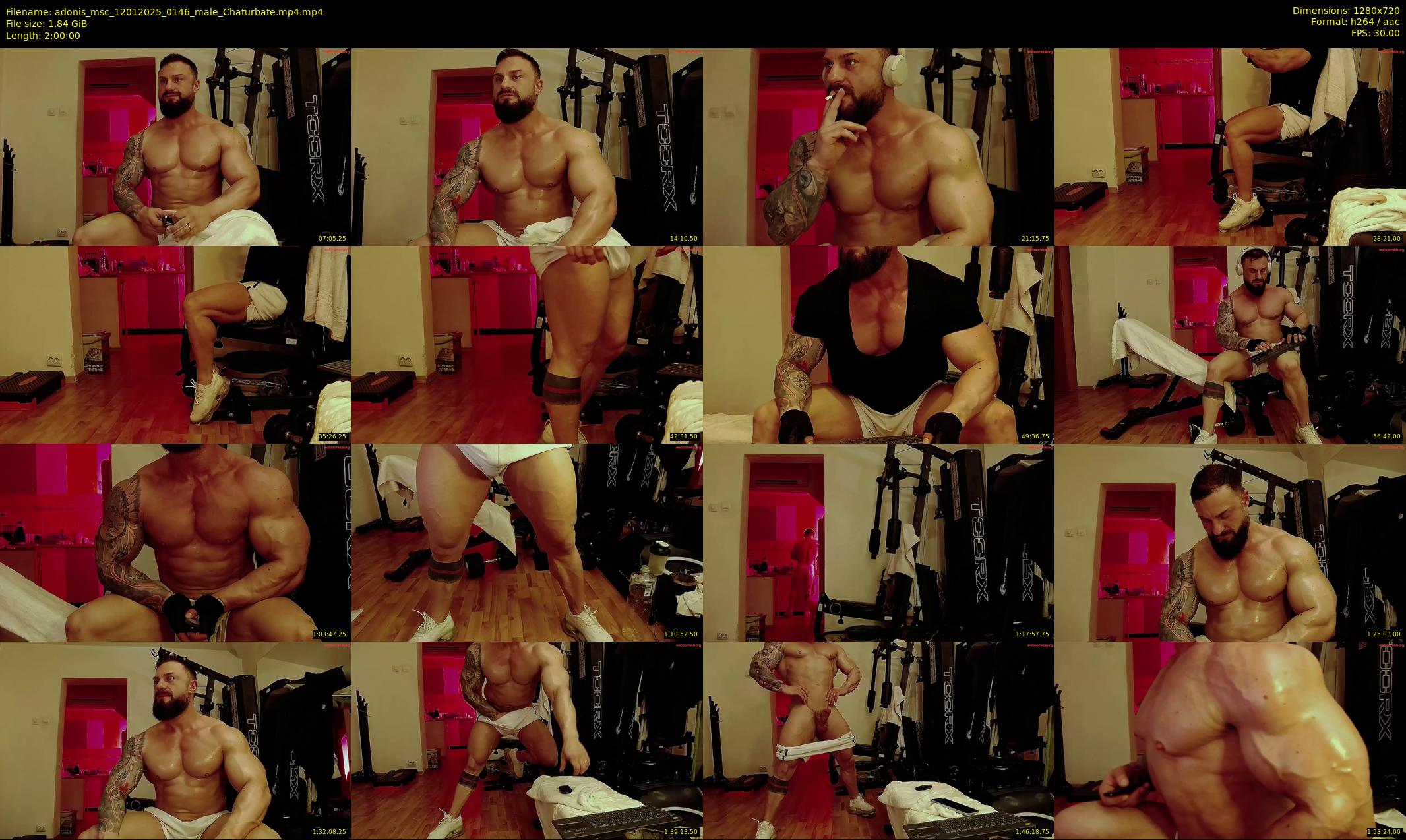 adonis_msc — 120 minute Chaturbate male cam show recording, 720p, Jan 12, 2025