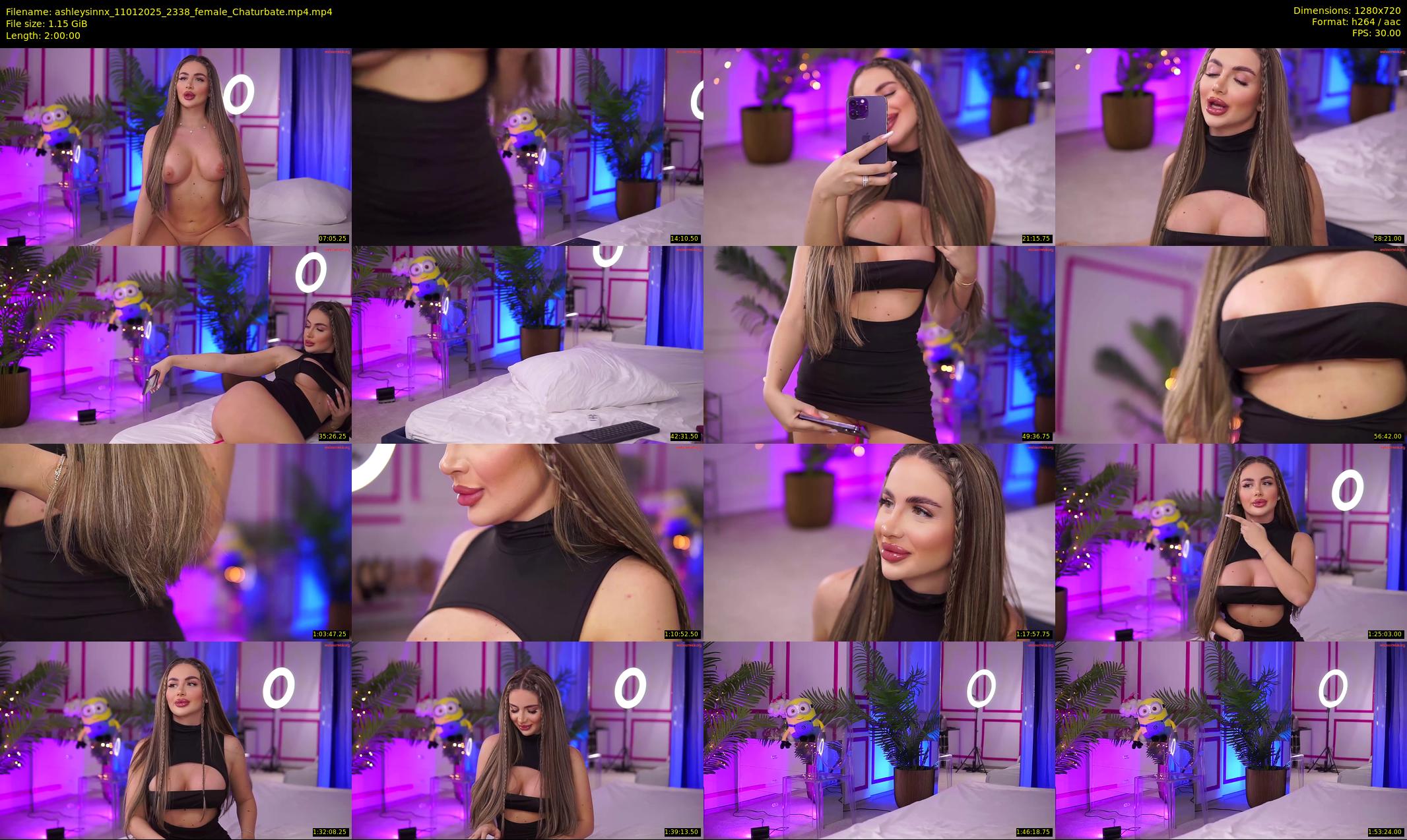 ashleysinnx — 120 minute Chaturbate female cam show recording, 720p, Jan 11, 2025