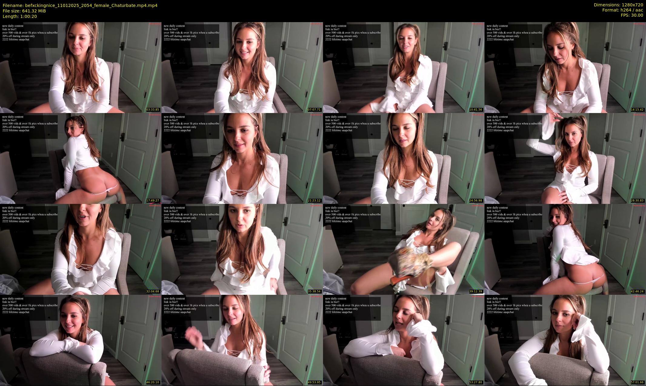 befxckingnice — 61 minute Chaturbate female cam show recording, 720p, Jan 11, 2025