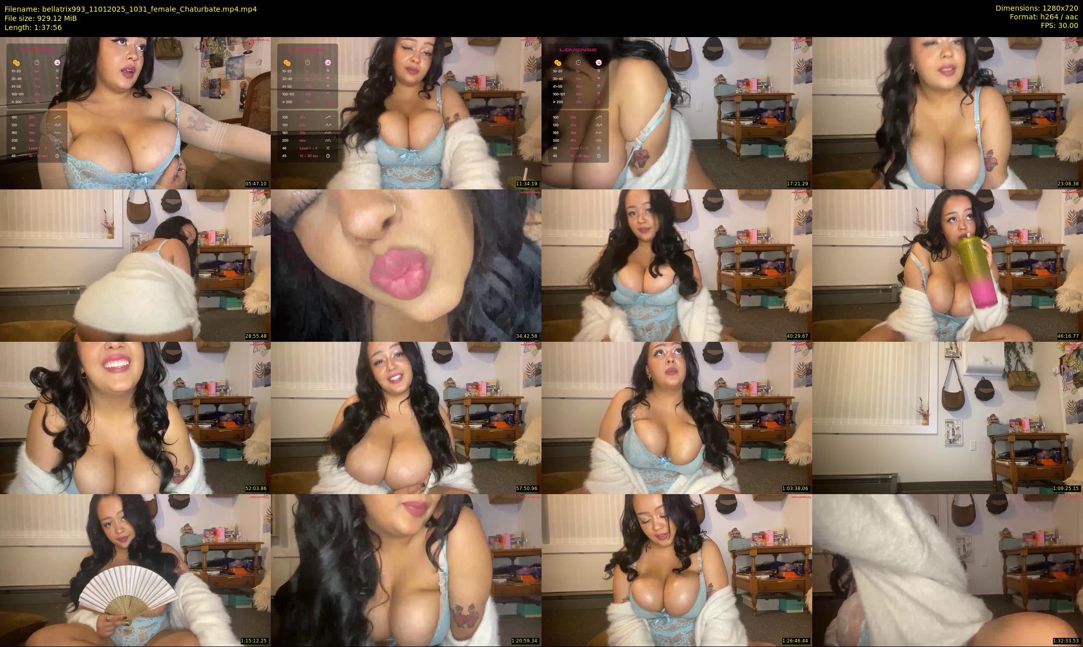 bellatrix993 — 98 minute Chaturbate female cam show recording, 720p, Jan 11, 2025