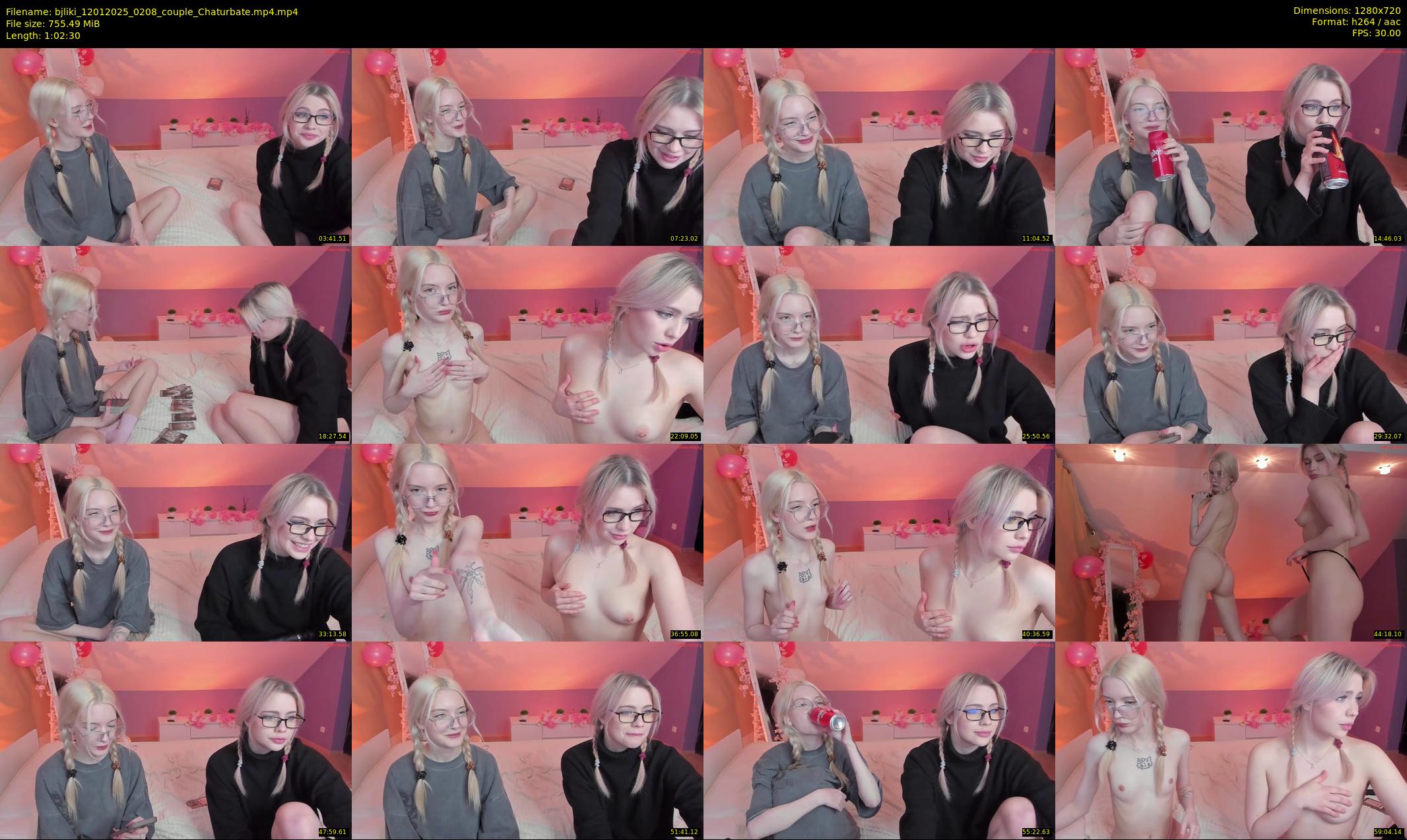 bjliki — 63 minute Chaturbate couple cam show recording, 720p, Jan 12, 2025