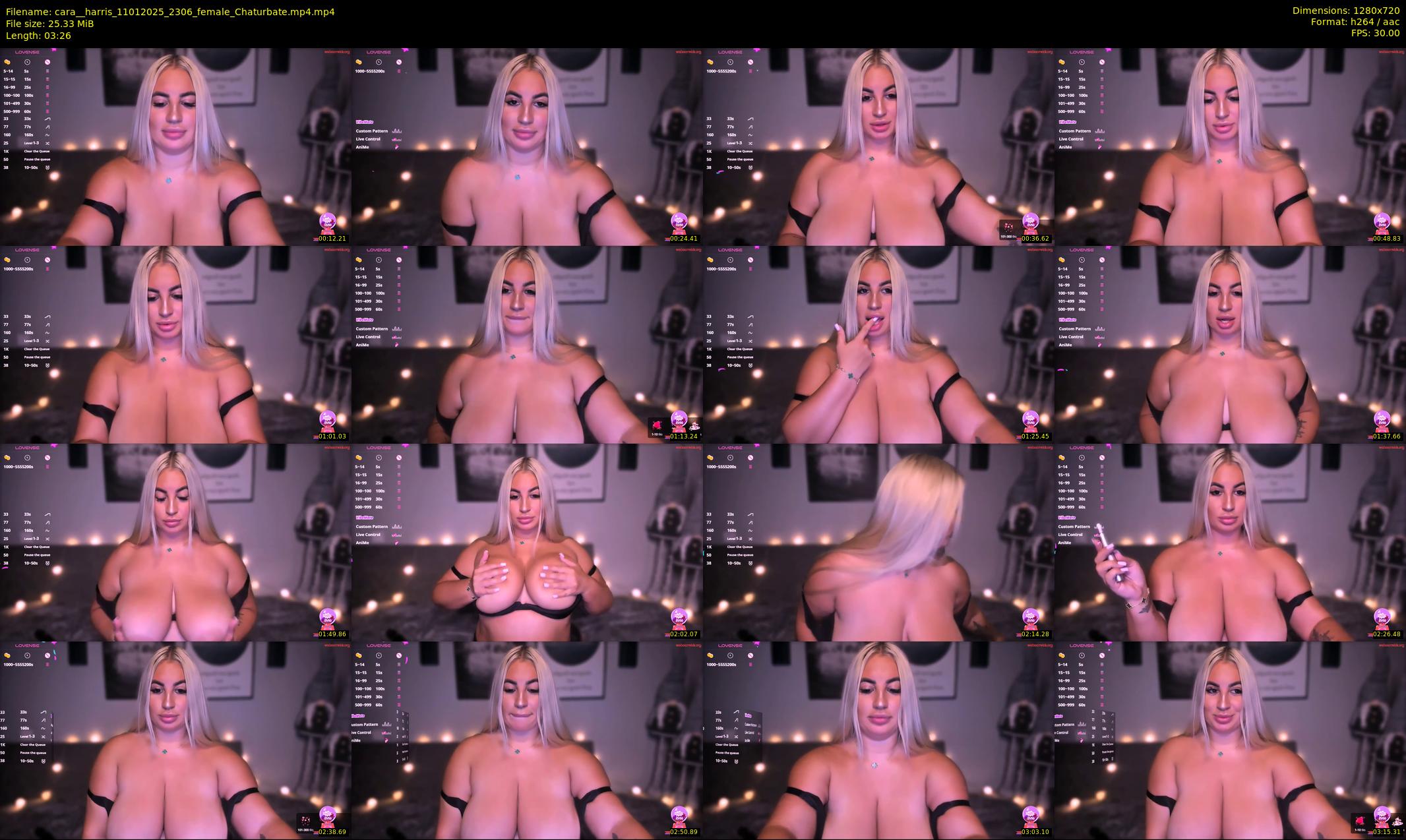 cara__harris — 4 minute Chaturbate female cam show recording, 720p, Jan 11, 2025