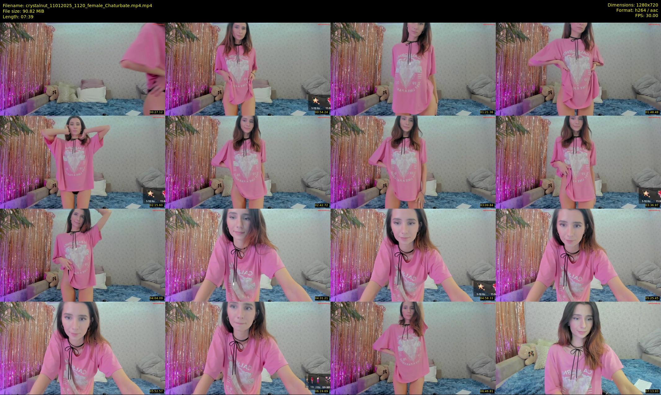 crystalnut — 8 minute Chaturbate female cam show recording, 720p, Jan 11, 2025