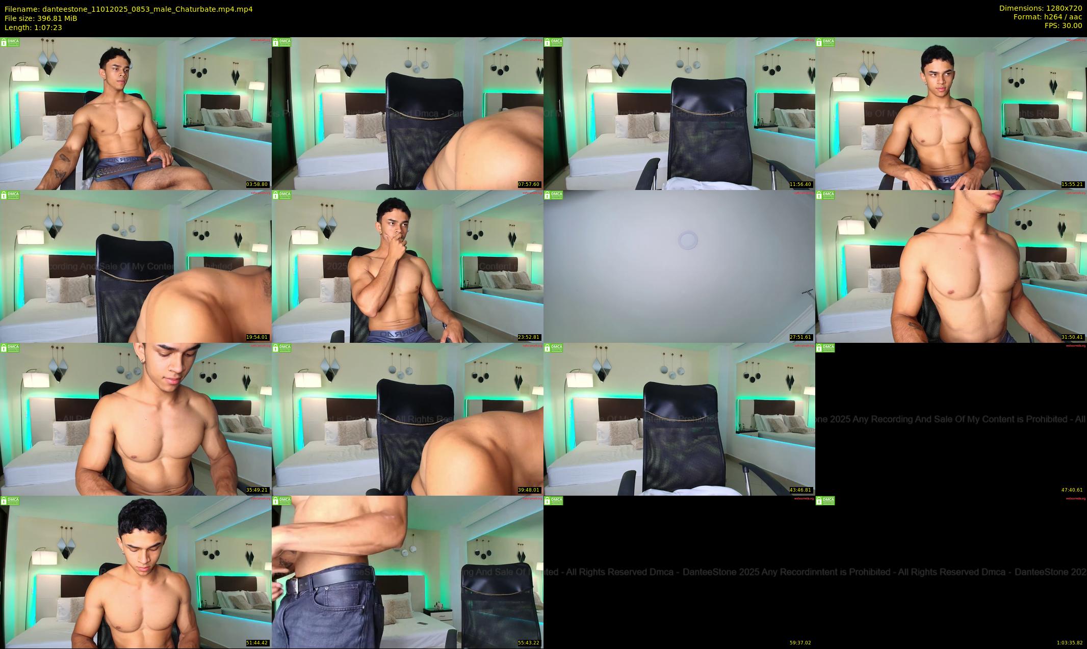 danteestone — 68 minute Chaturbate male cam show recording, 720p, Jan 11, 2025
