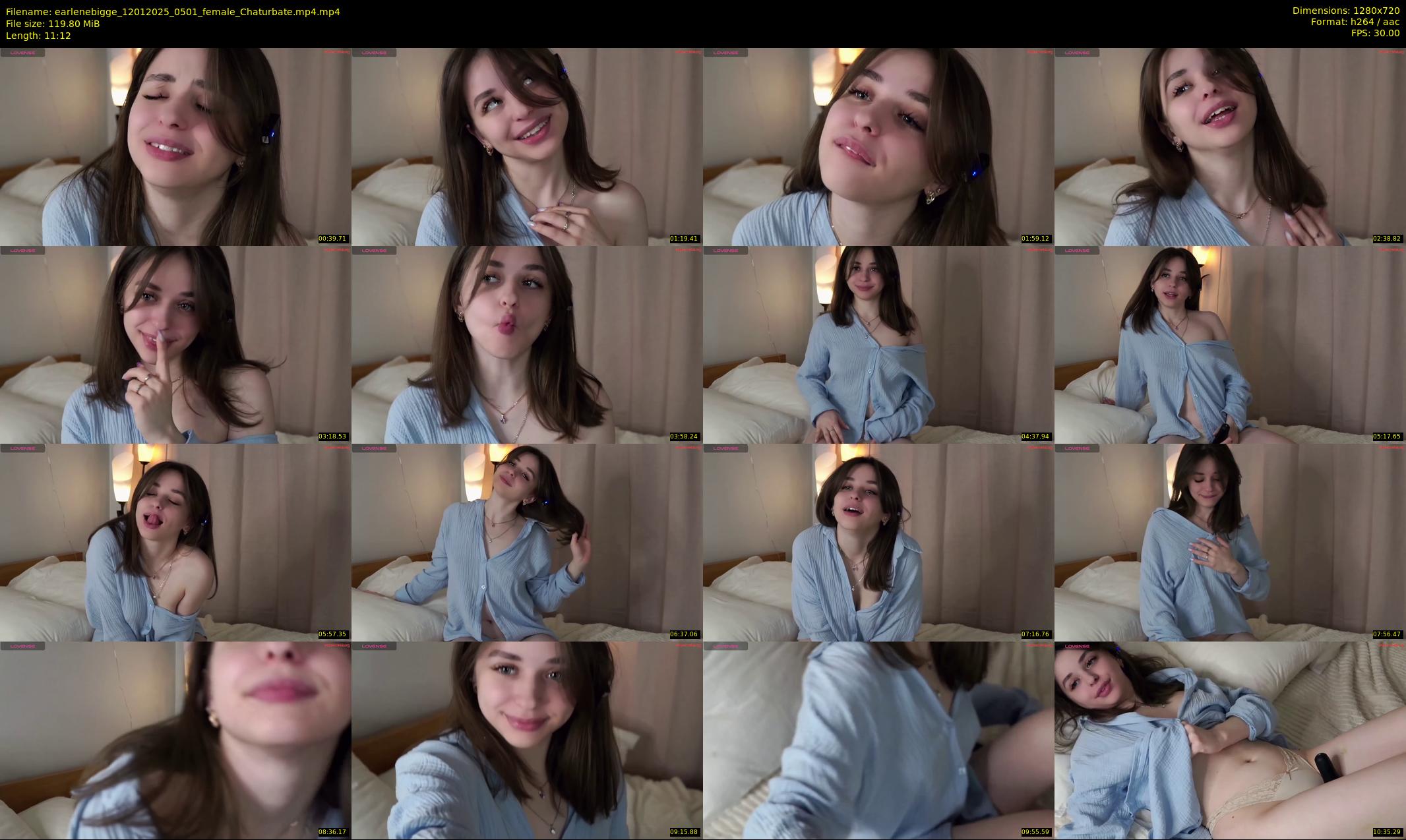 earlenebigge — 12 minute Chaturbate female cam show recording, 720p, Jan 12, 2025
