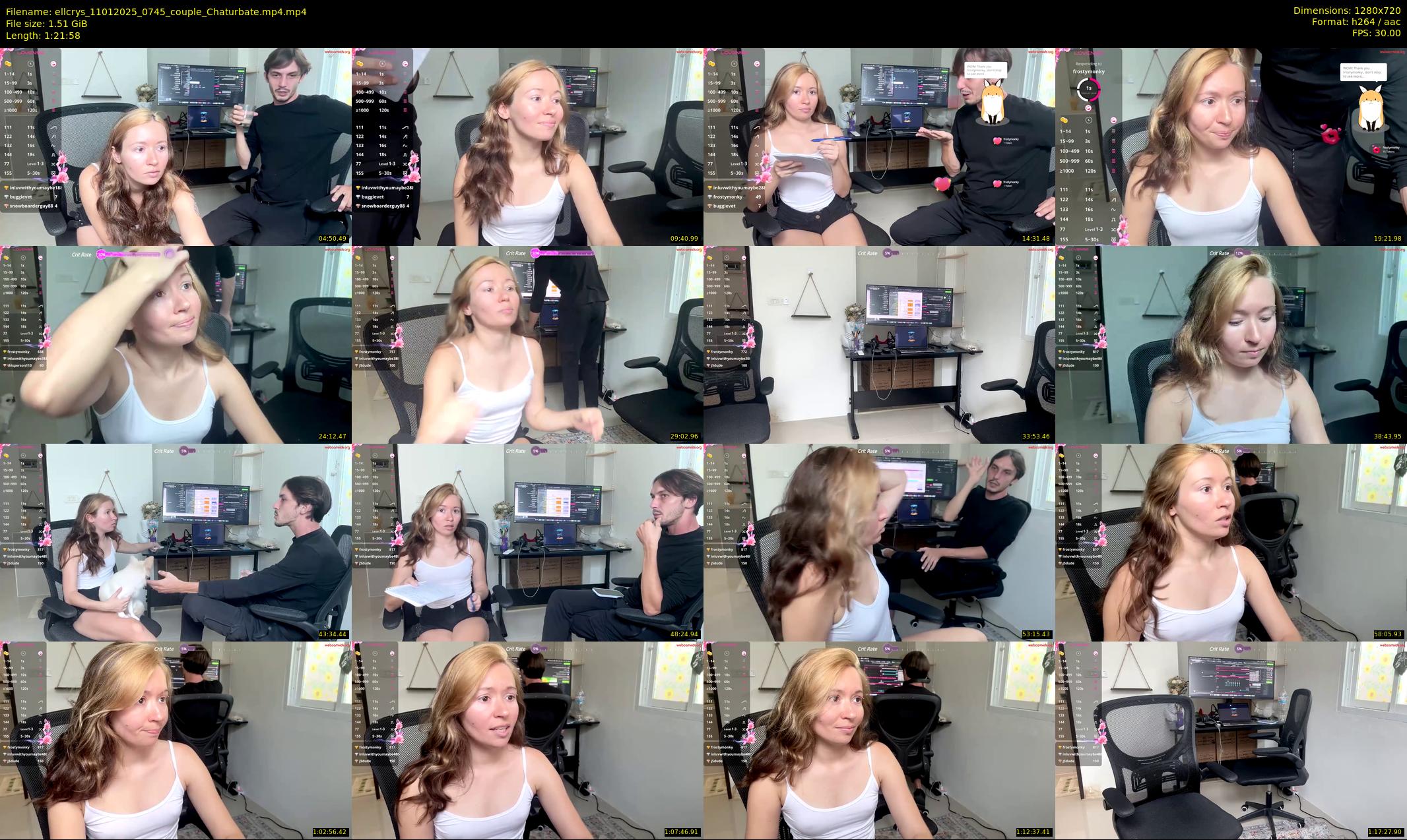 ellcrys — 82 minute Chaturbate couple cam show recording, 720p, Jan 11, 2025
