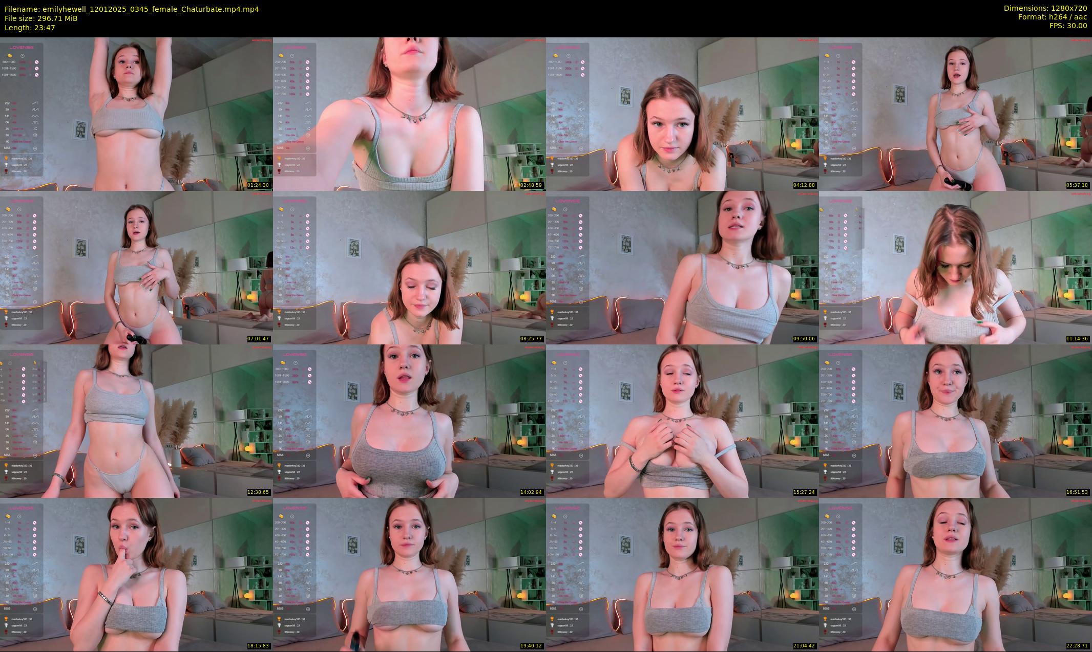 emilyhewell — 24 minute Chaturbate female cam show recording, 720p, Jan 12, 2025