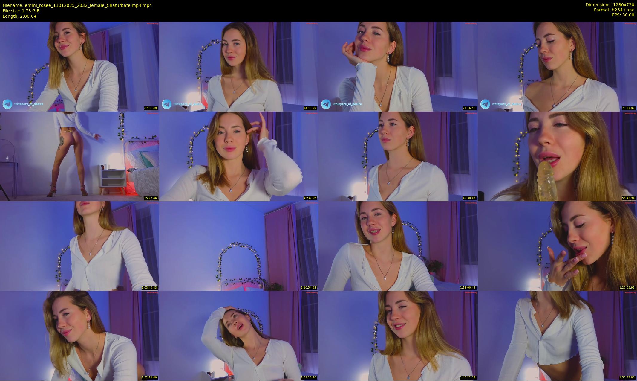 emmi_rosee — 121 minute Chaturbate female cam show recording, 720p, Jan 11, 2025