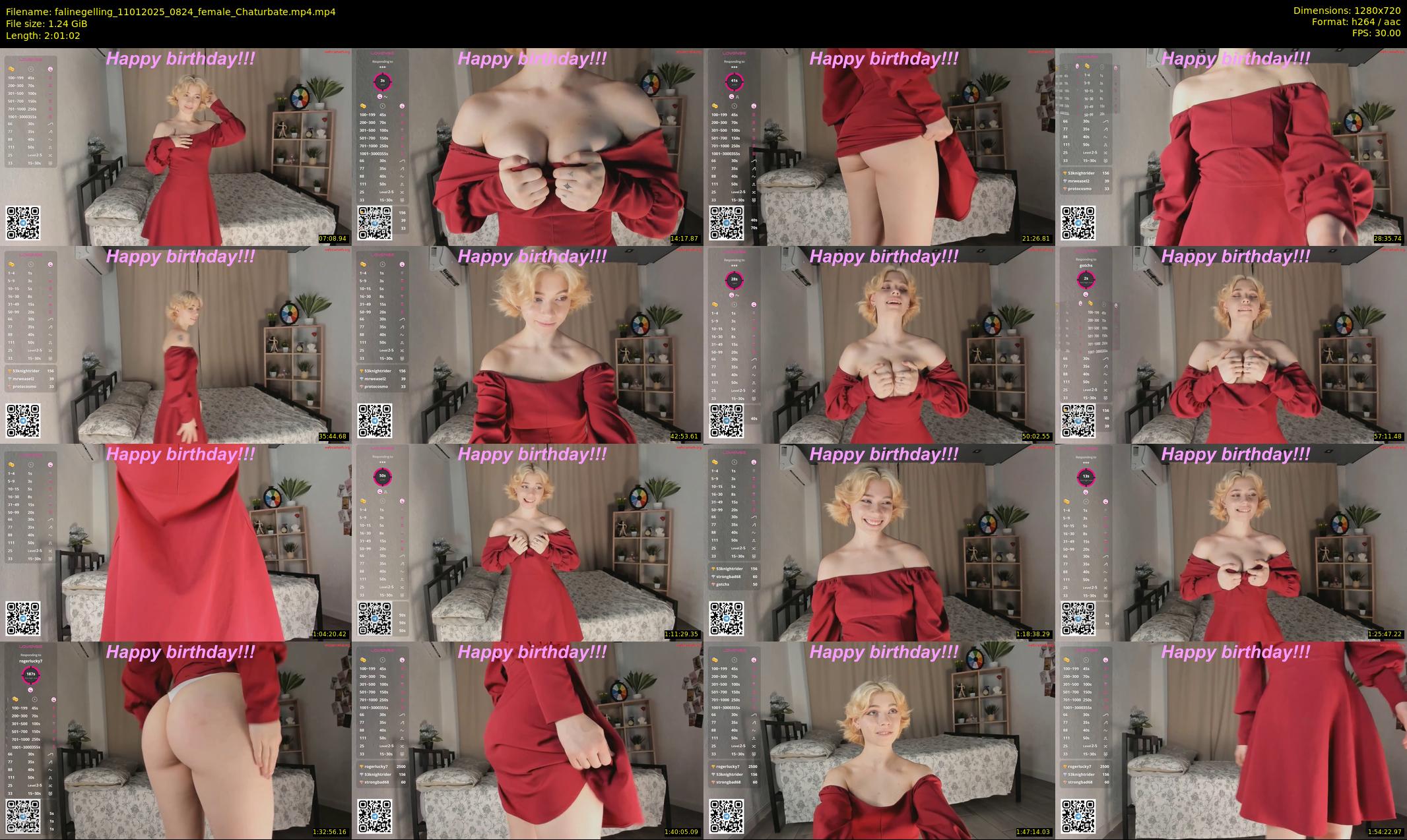 falinegelling — 122 minute Chaturbate female cam show recording, 720p, Jan 11, 2025