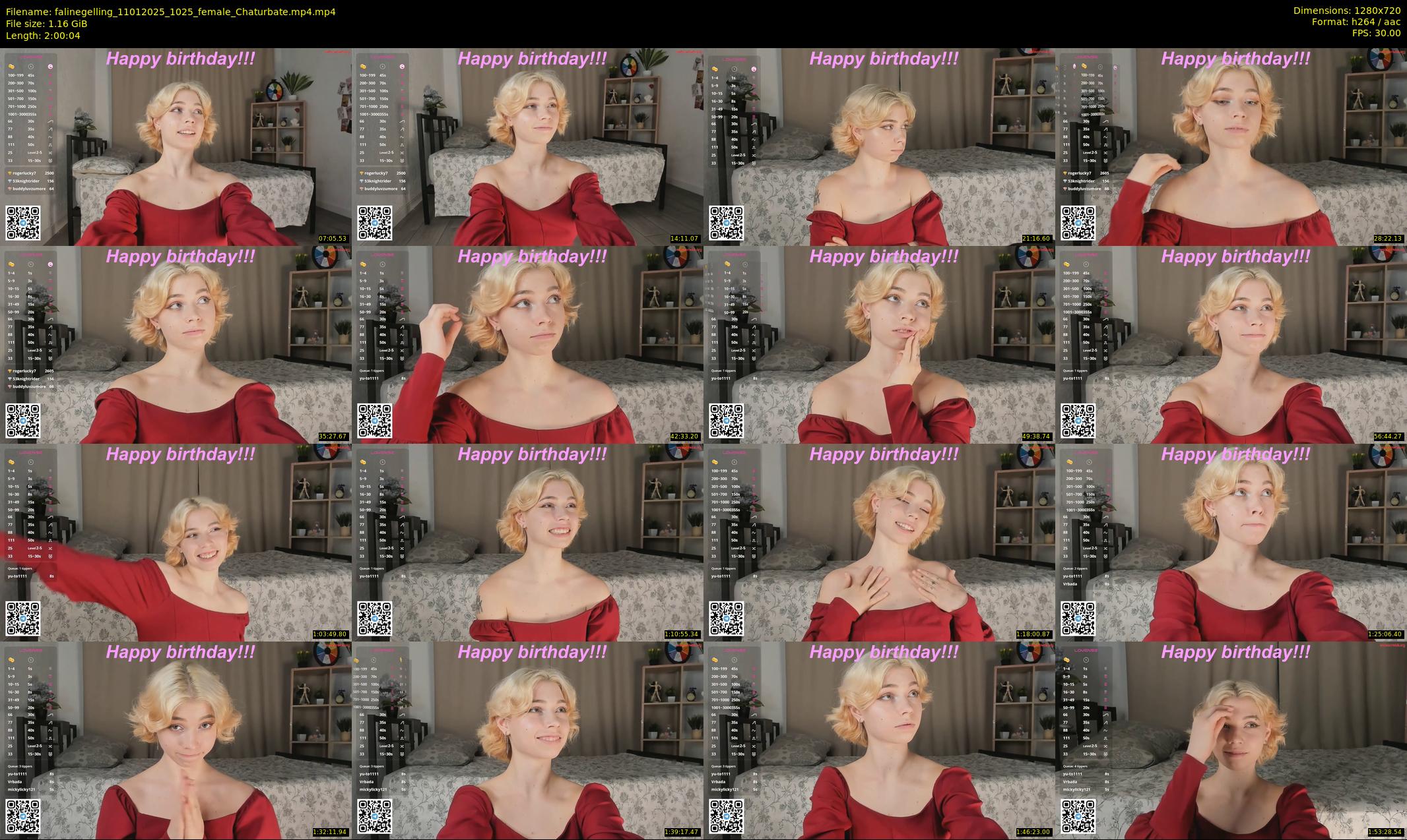 falinegelling — 121 minute Chaturbate female cam show recording, 720p, Jan 11, 2025