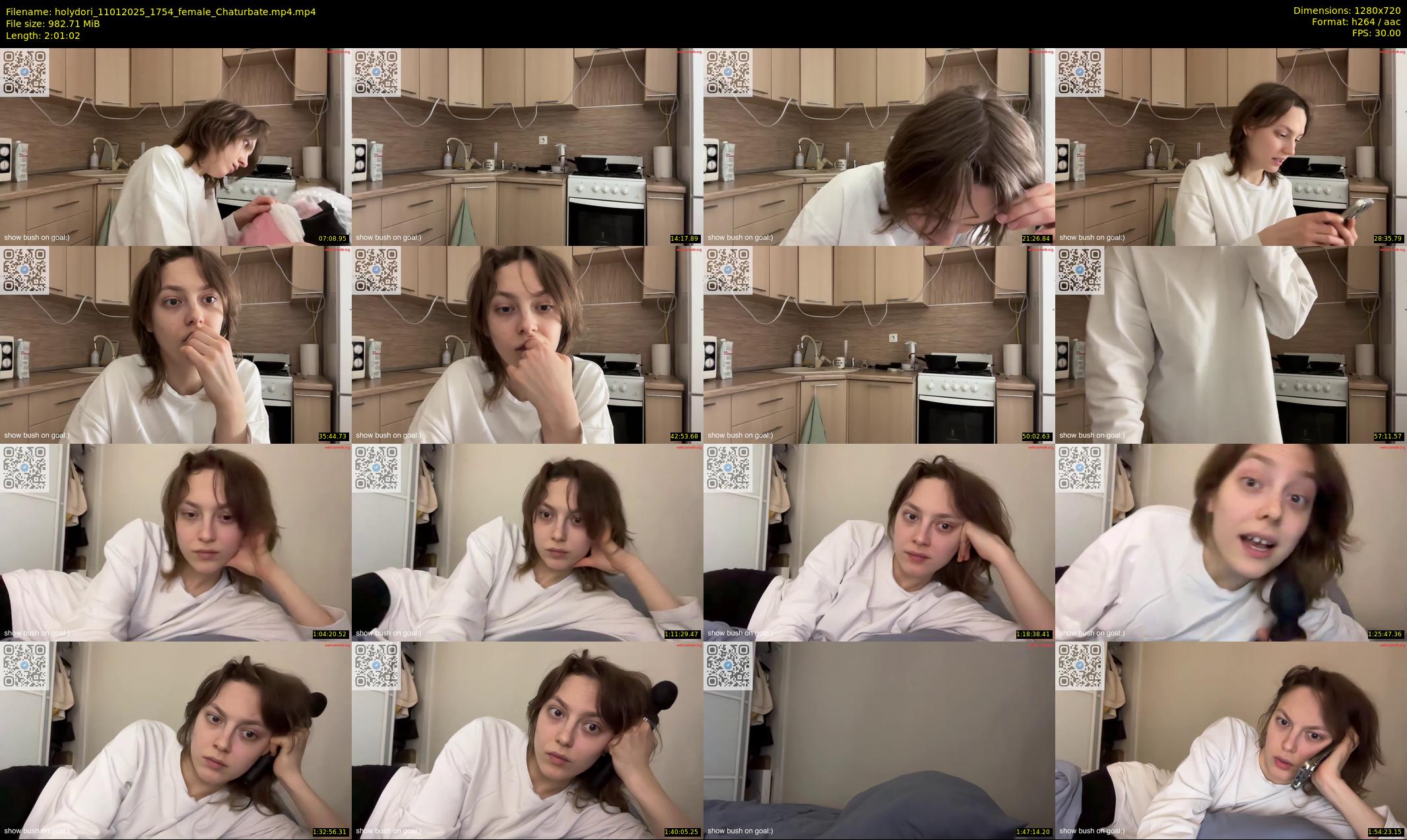 holydori — 122 minute Chaturbate female cam show recording, 720p, Jan 11, 2025
