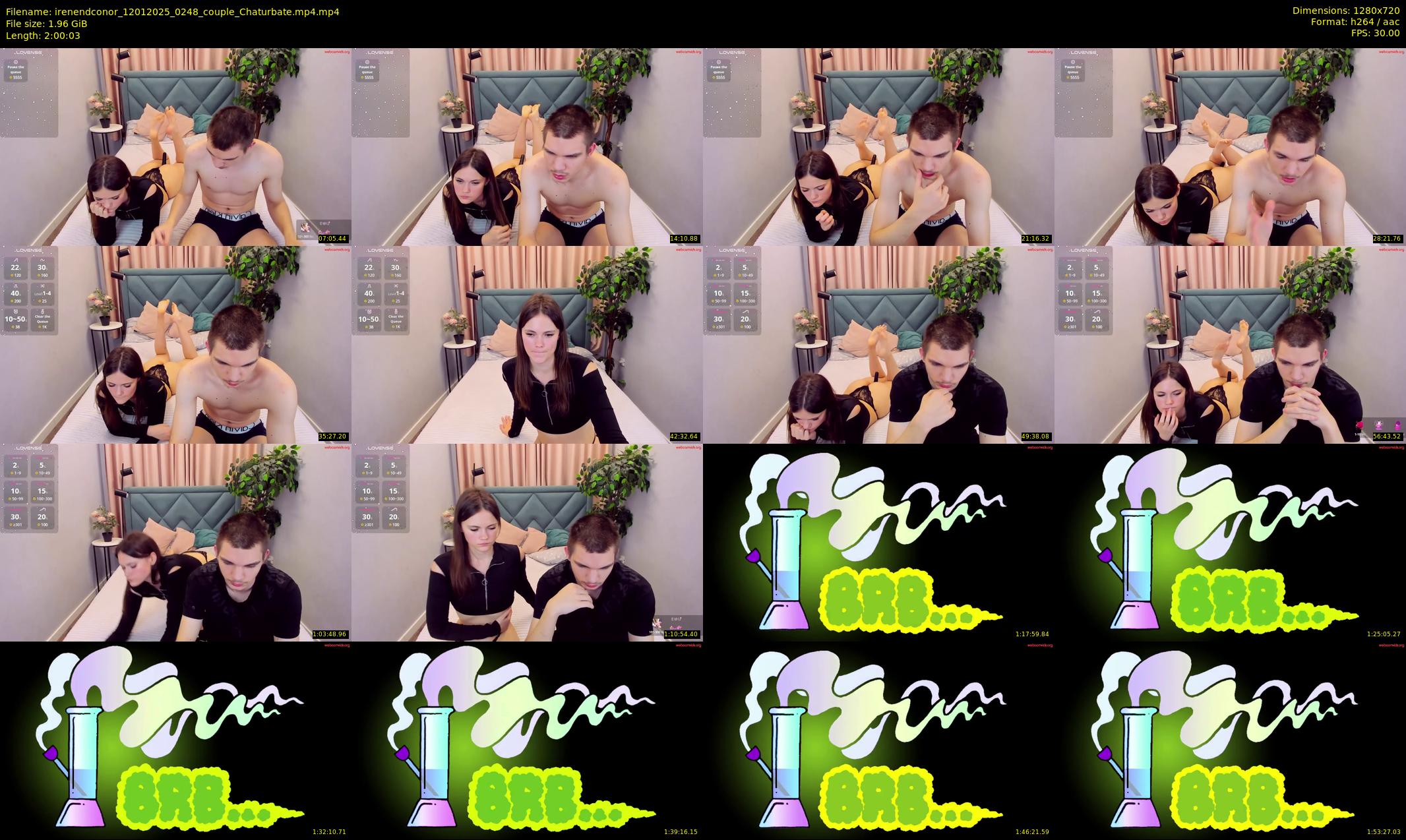 irenendconor — 121 minute Chaturbate couple cam show recording, 720p, Jan 12, 2025