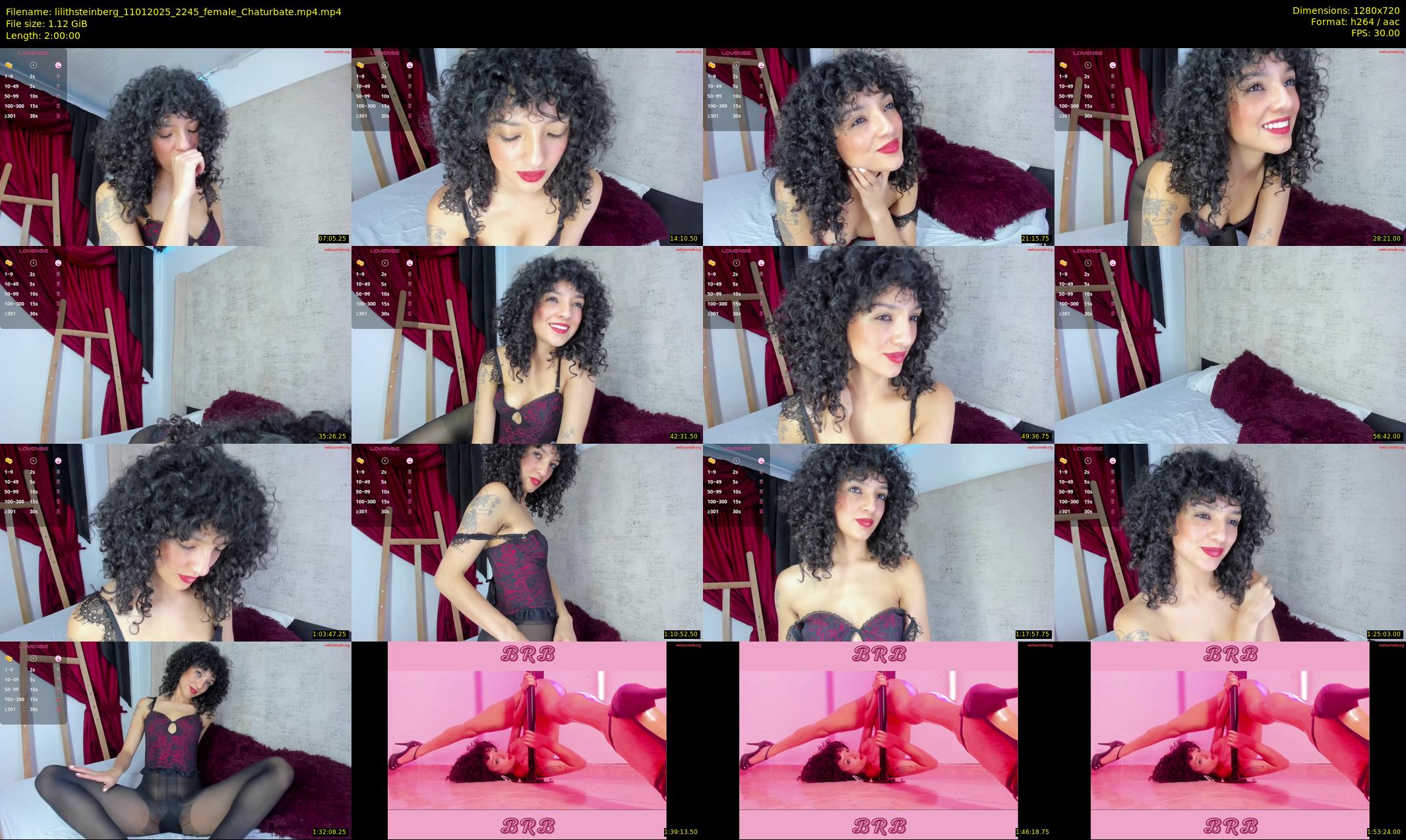 lilithsteinberg — 120 minute Chaturbate female cam show recording, 720p, Jan 11, 2025