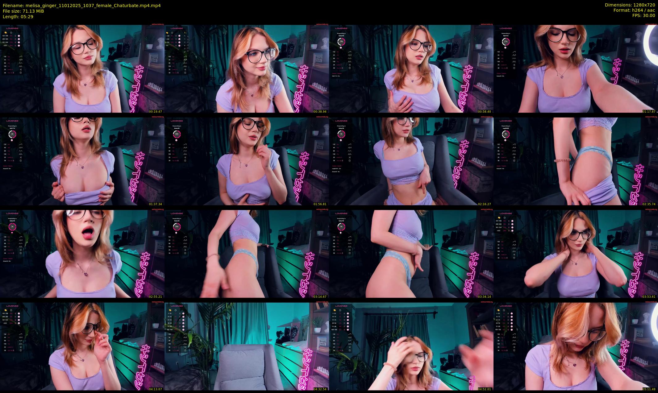 melisa_ginger — 6 minute Chaturbate female cam show recording, 720p, Jan 11, 2025