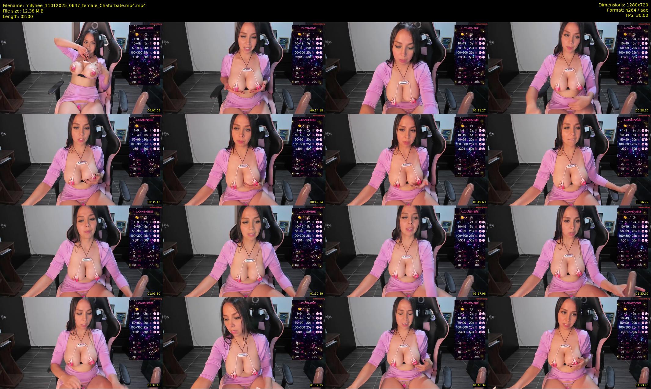 milynee — 2 minute Chaturbate female cam show recording, 720p, Jan 11, 2025
