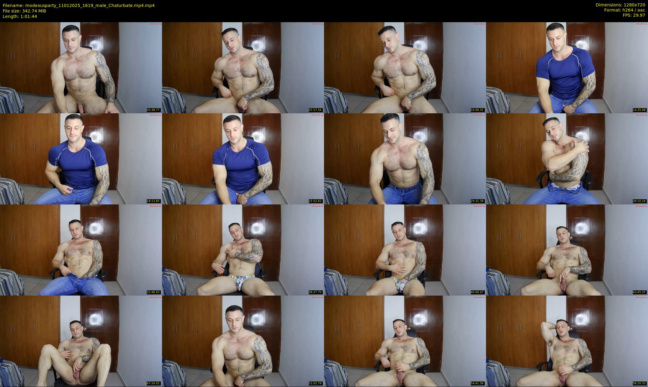 modexusparty — 62 minute Chaturbate male cam show recording, 720p, Jan 11, 2025