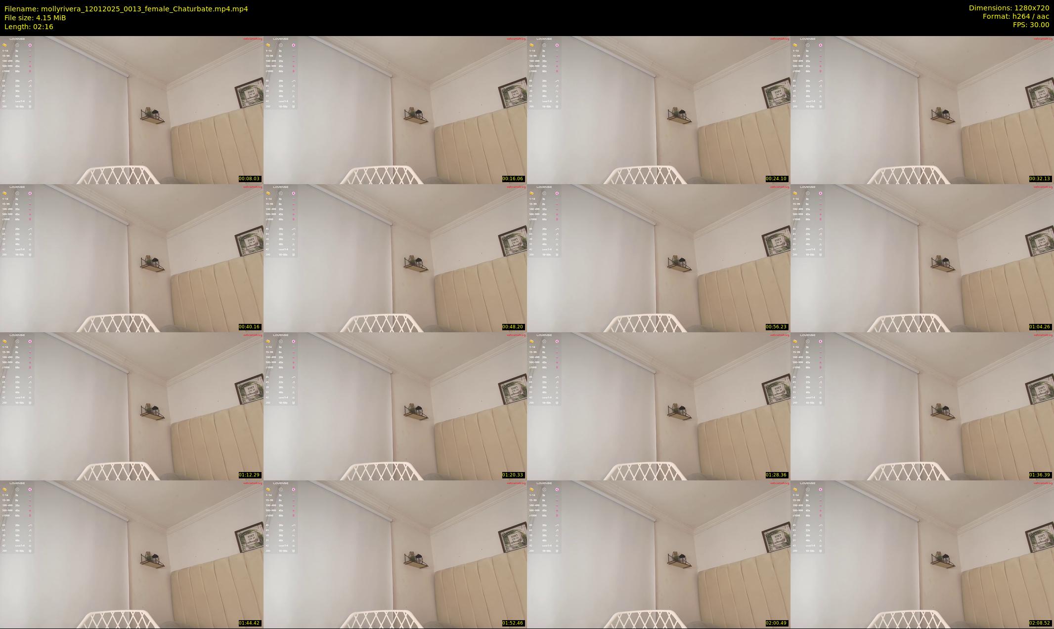 mollyrivera — 3 minute Chaturbate female cam show recording, 720p, Jan 12, 2025